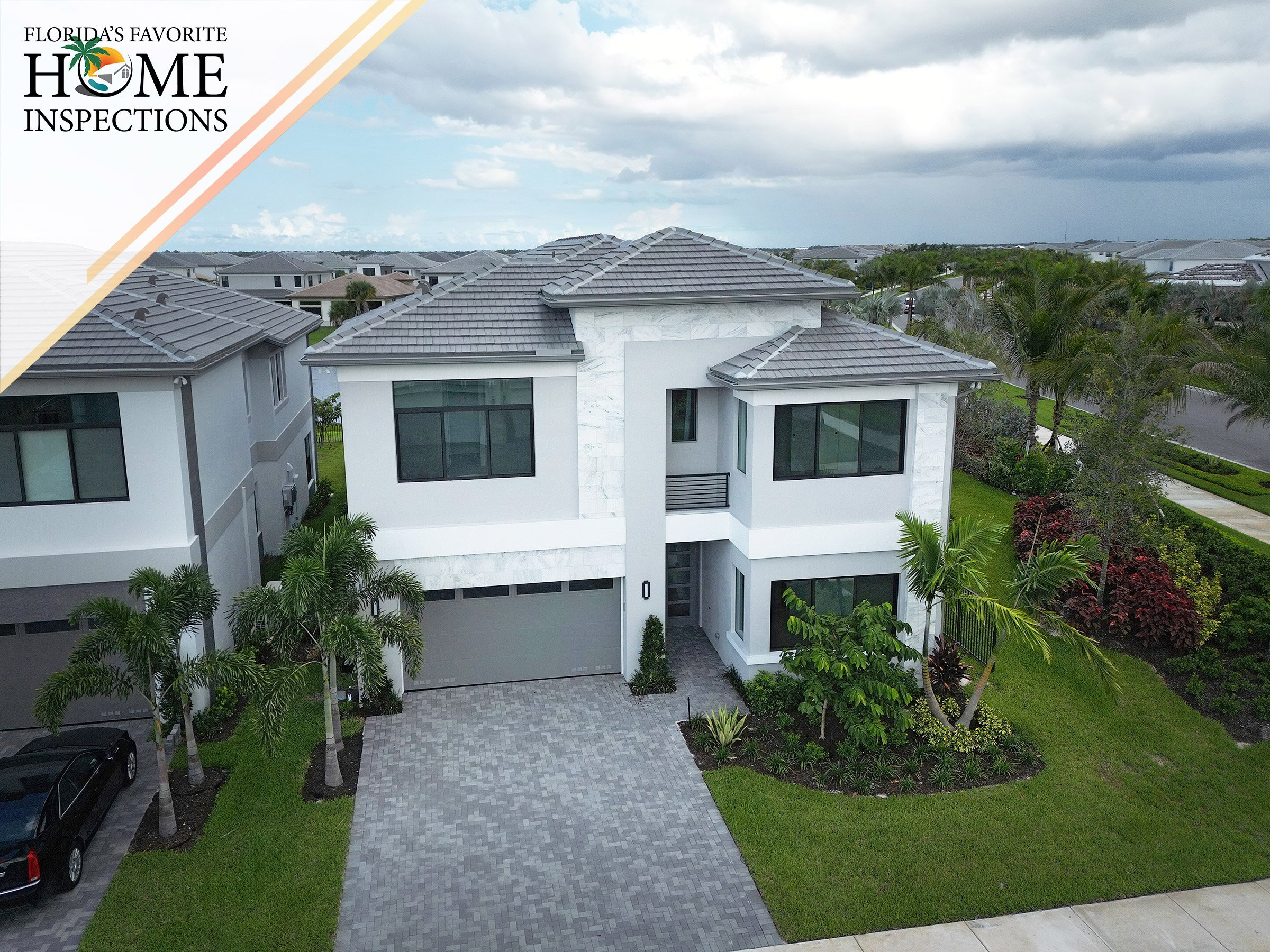 New two story home during a new construction final walkthrough inspection in the Avenir community of Palm Beach Gardes. Inspection performed by a Certfied Master Inspector.