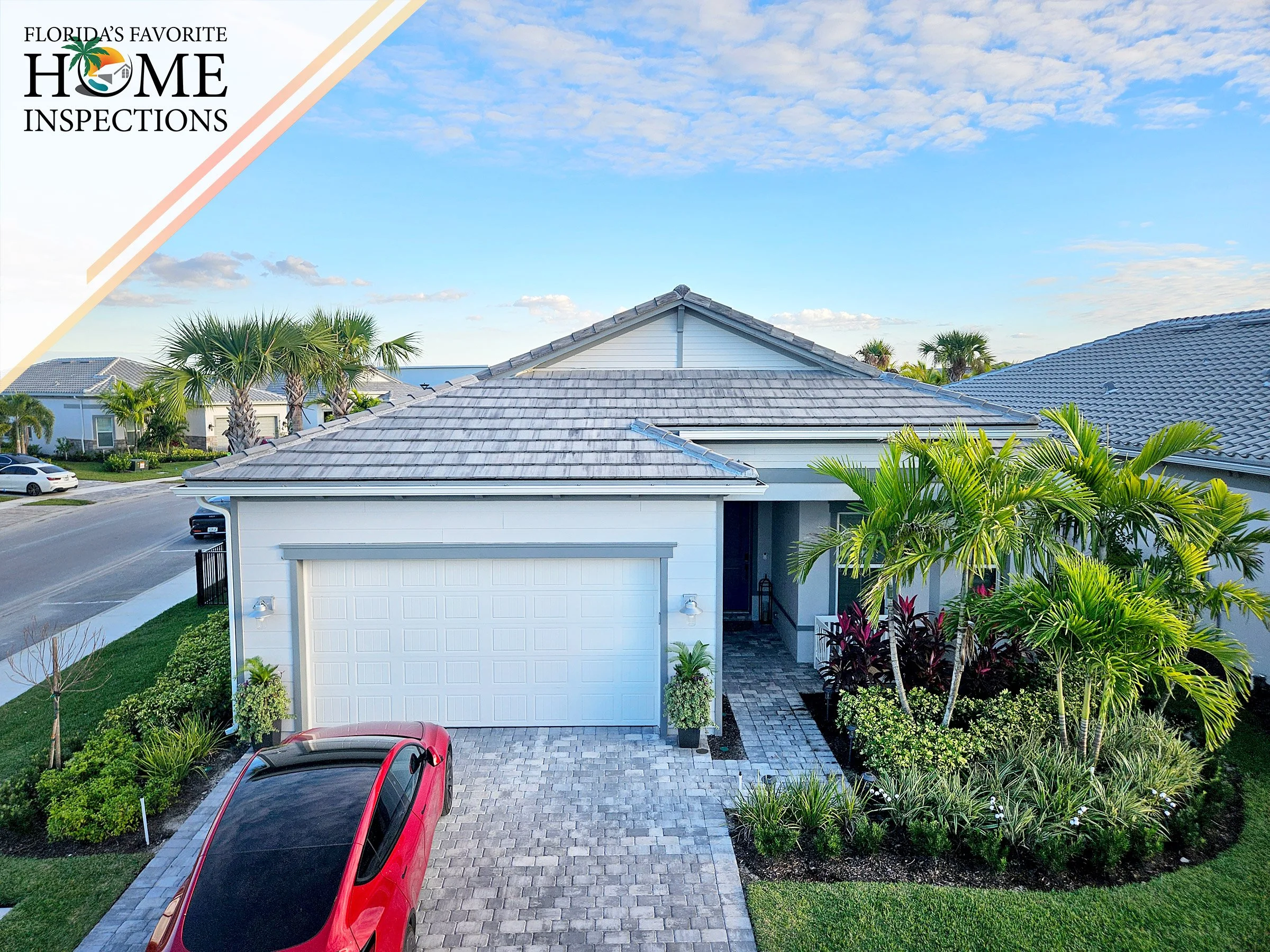 Home during an 11-month warranty home inspection in Palm Beach Gardens, Florida.