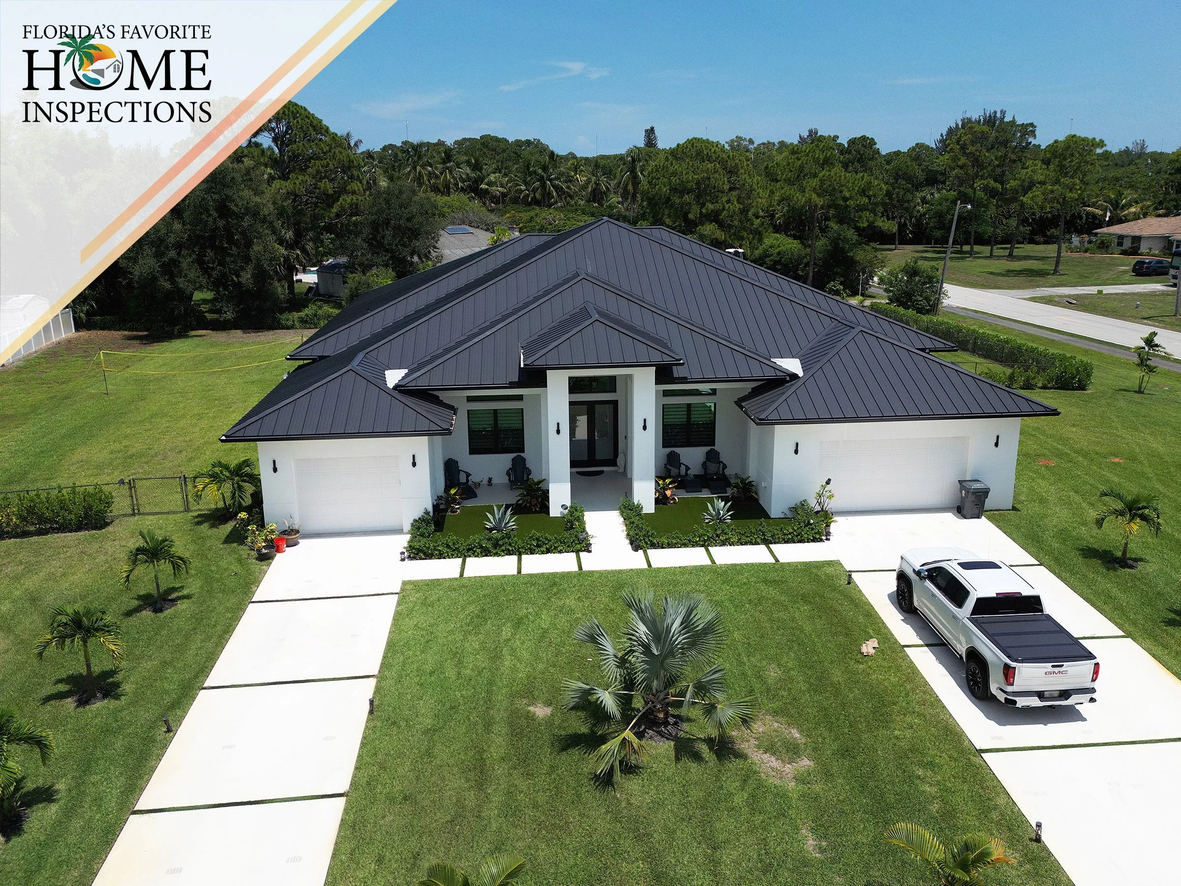 Single-family home during a new construction home inspection in Palm Beach Gardens, Florida.