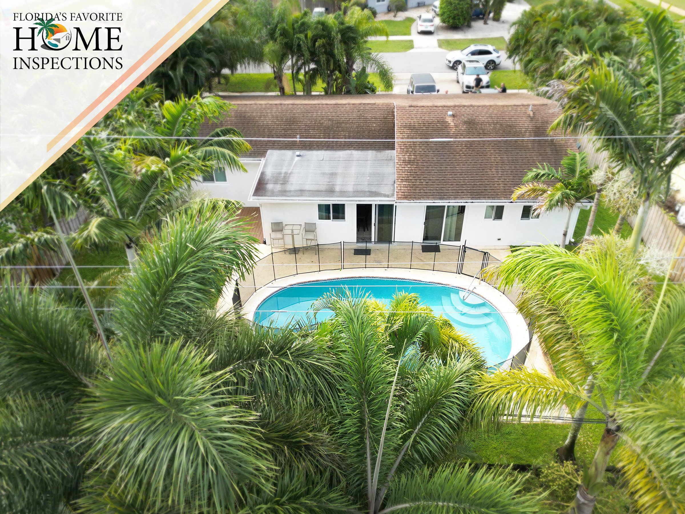 Home during a home and pool inspection in North Palm Beach, Florida.