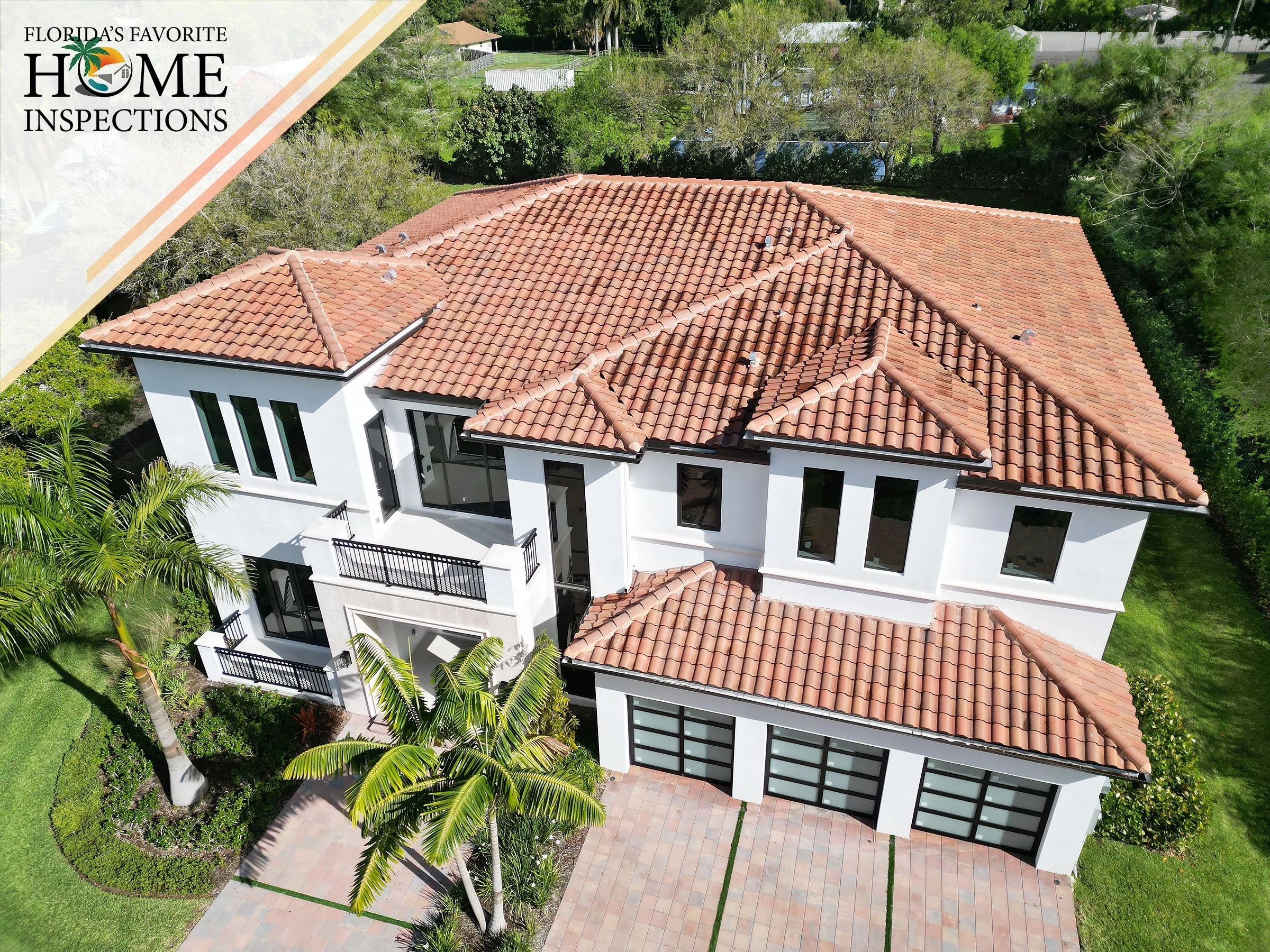 Two-story luxury home during home inspection in Davie, South Florida.