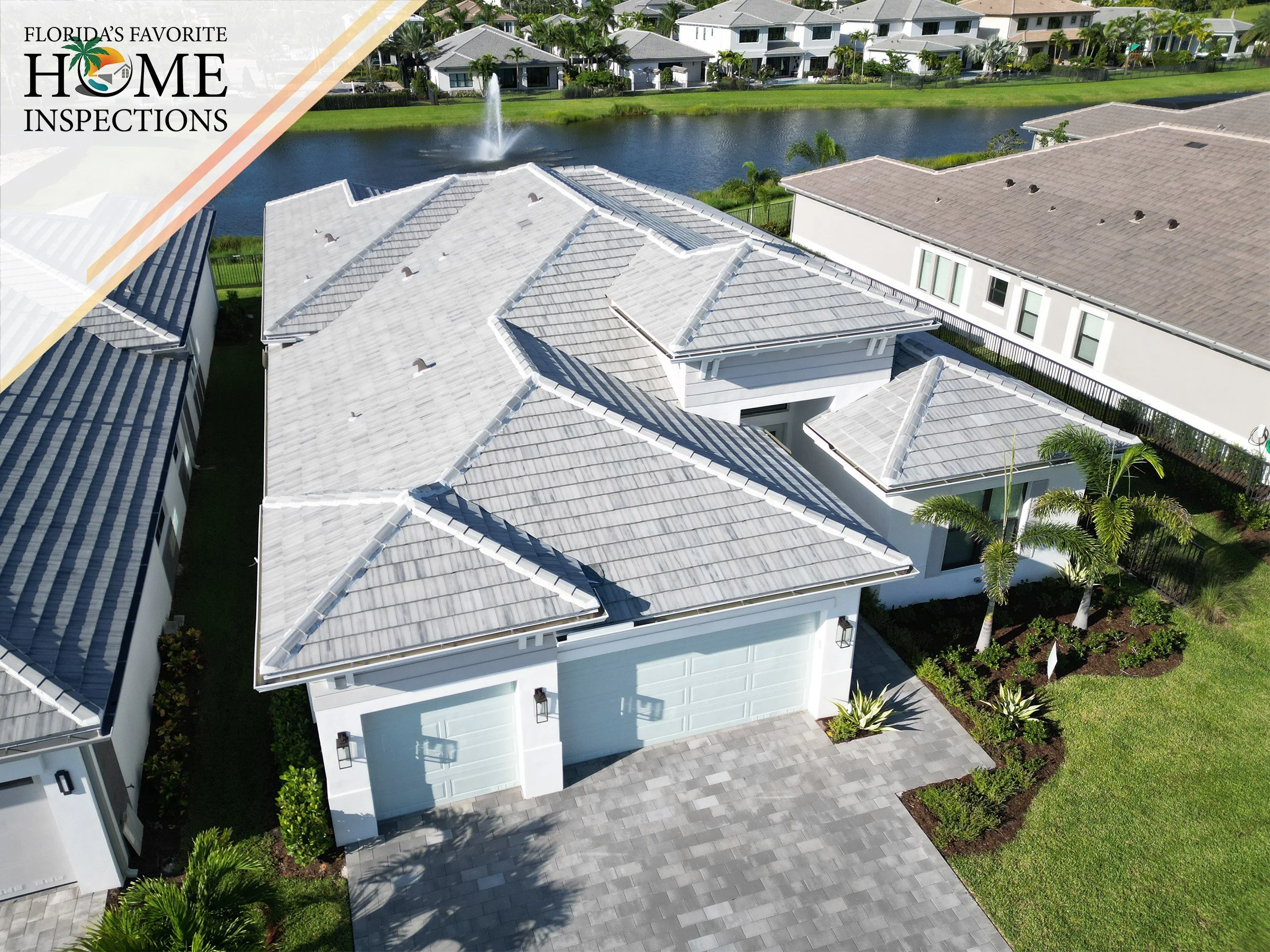 New home during an 11-month warranty home inspection in the Avenir community of Palm Beach Gardens, Florida.