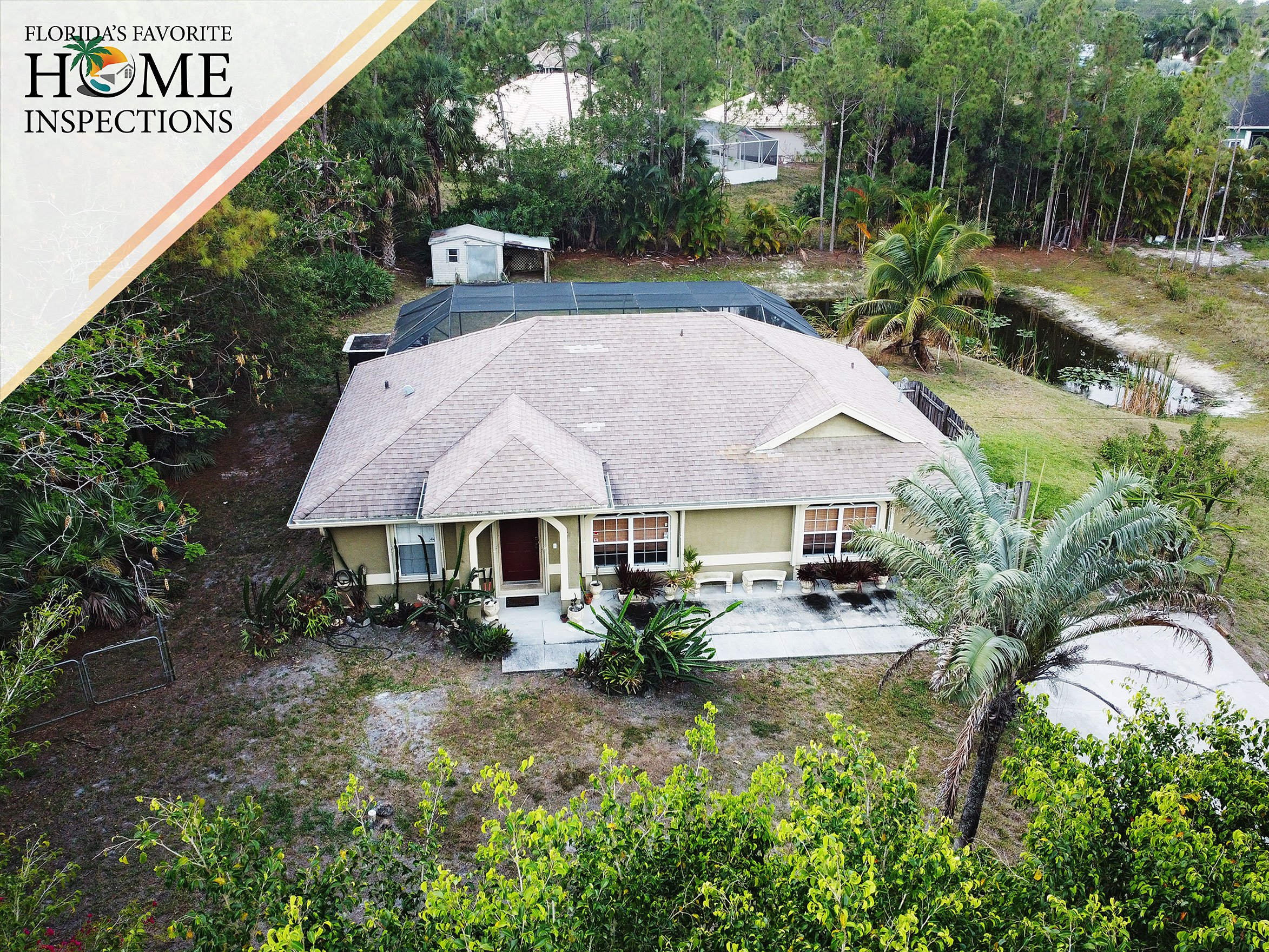 Home in the acreage during a full home inspection with Inspector Max.