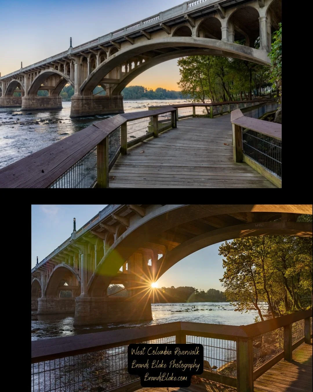 ☀️ Just out here chasing the sun like it owes me a good backdrop!
This morning&rsquo;s location scouting took me to the West Columbia Riverwalk &mdash; with that beautiful bridge glowing in the distance. The sunrise definitely stole the show. 🌅
Gold
