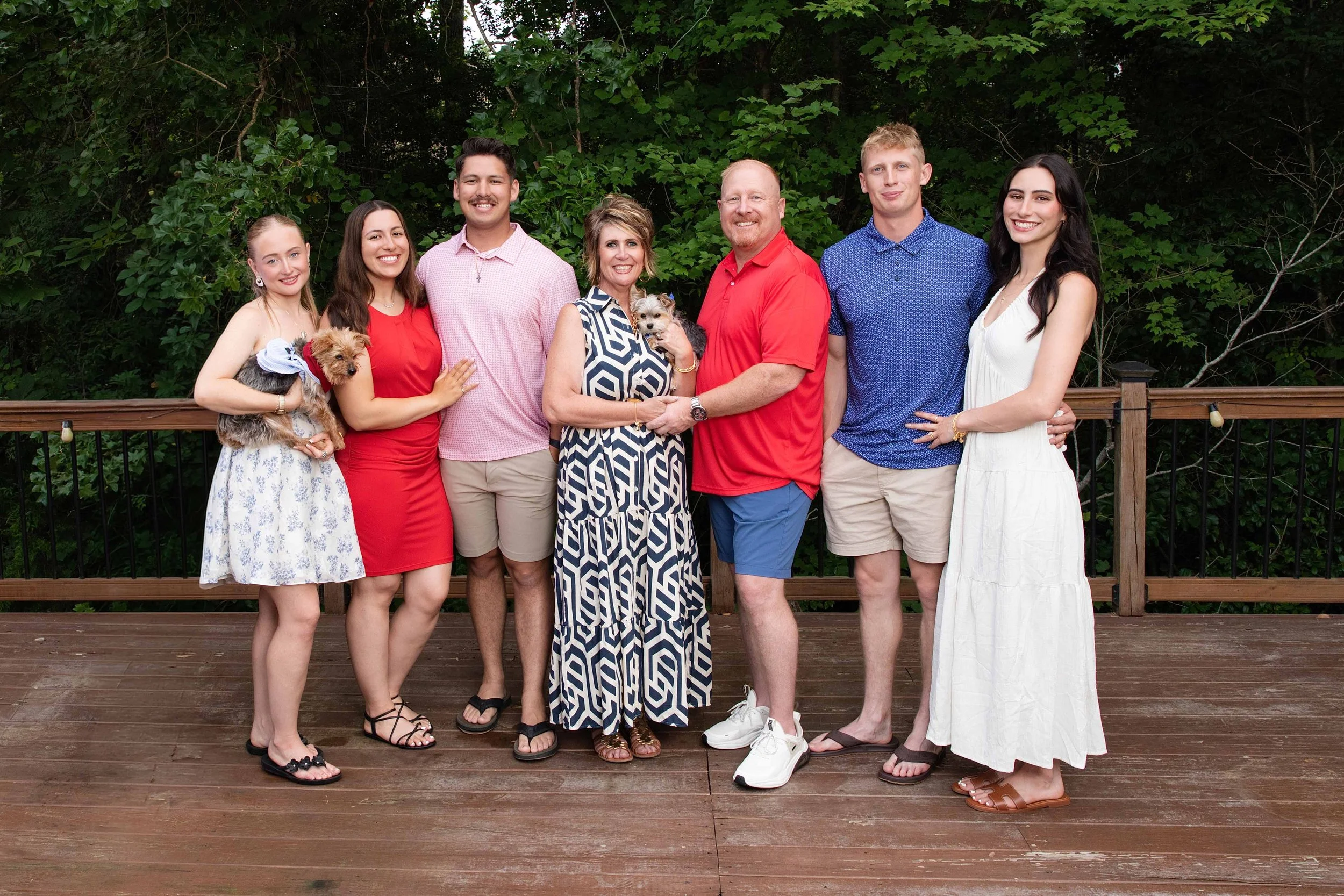 family with adult kids posing for a portrait in Irmo, South Carolina