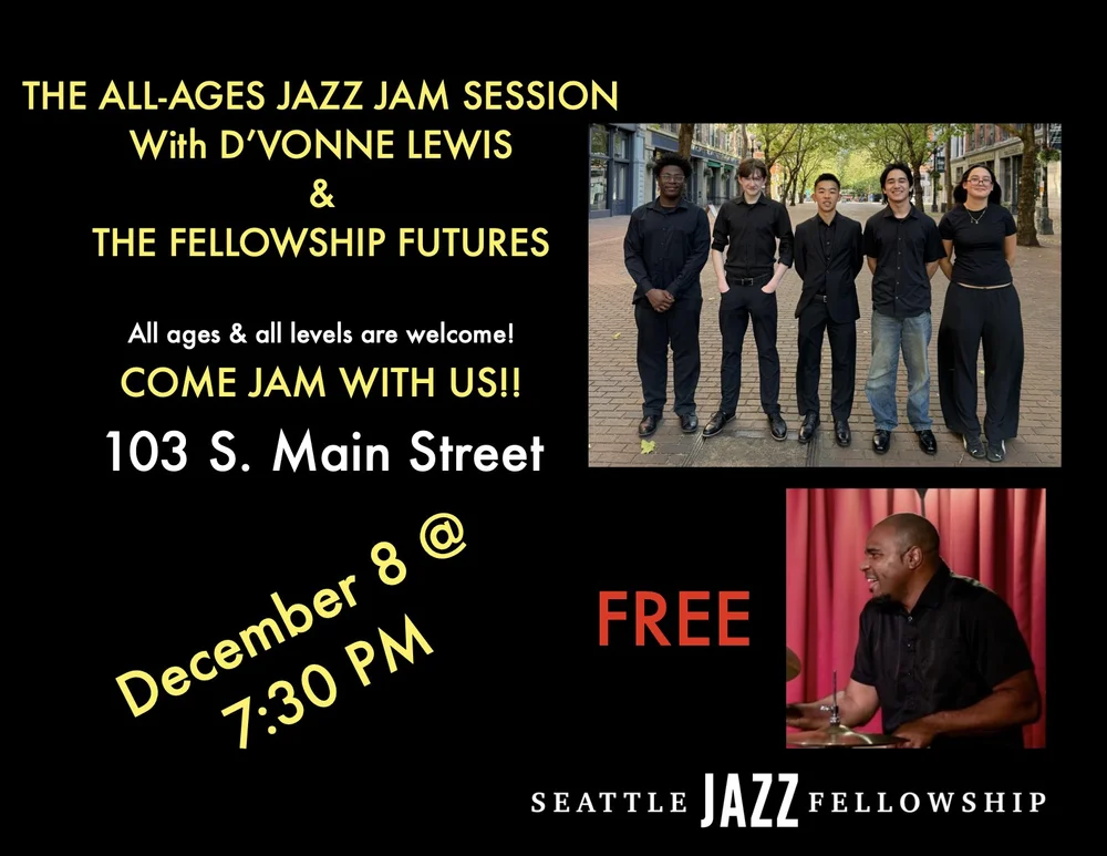 All Ages Jam Session artwork from Seattle Jazz Fellowship