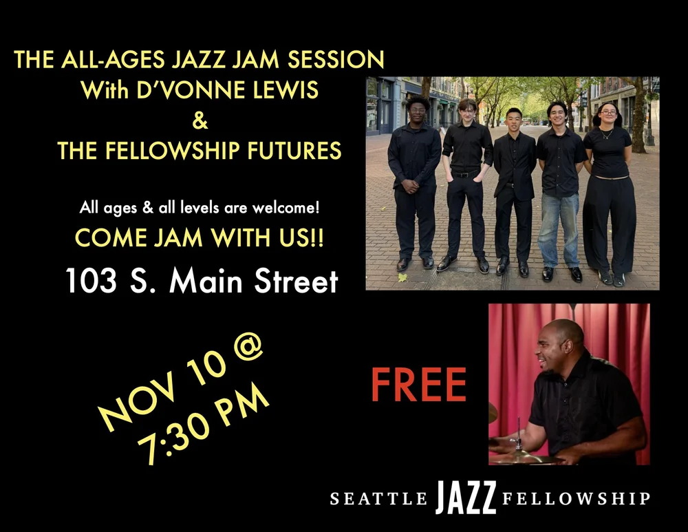 All Ages Jam Session artwork from Seattle Jazz Fellowship