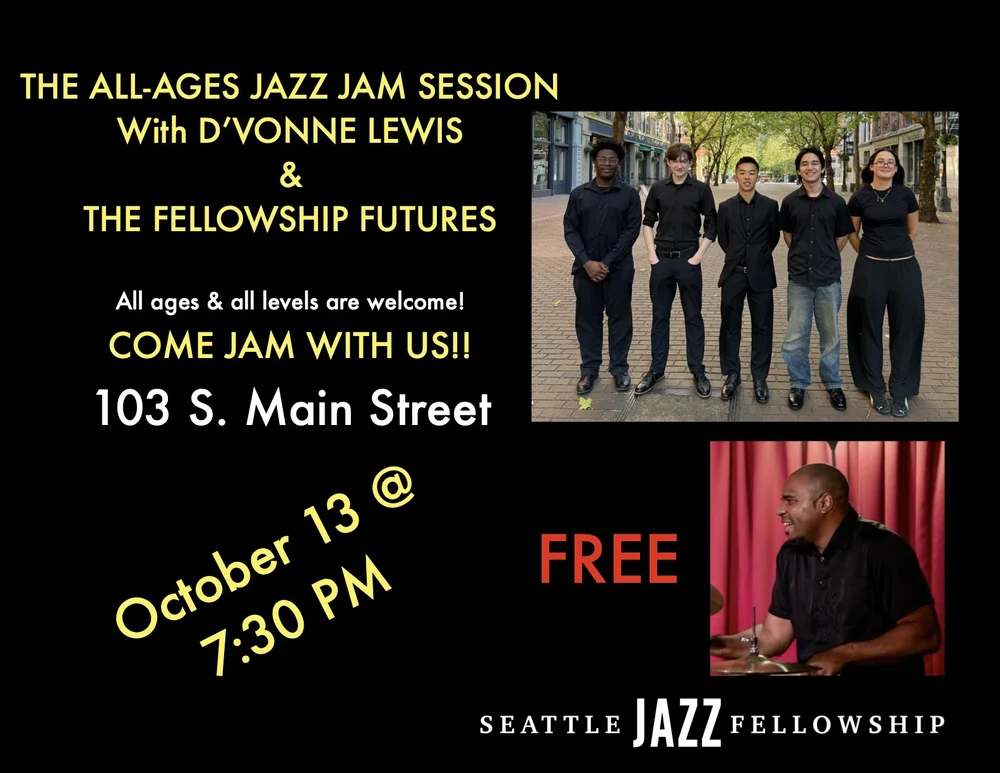 All Ages Jam Session artwork from Seattle Jazz Fellowship