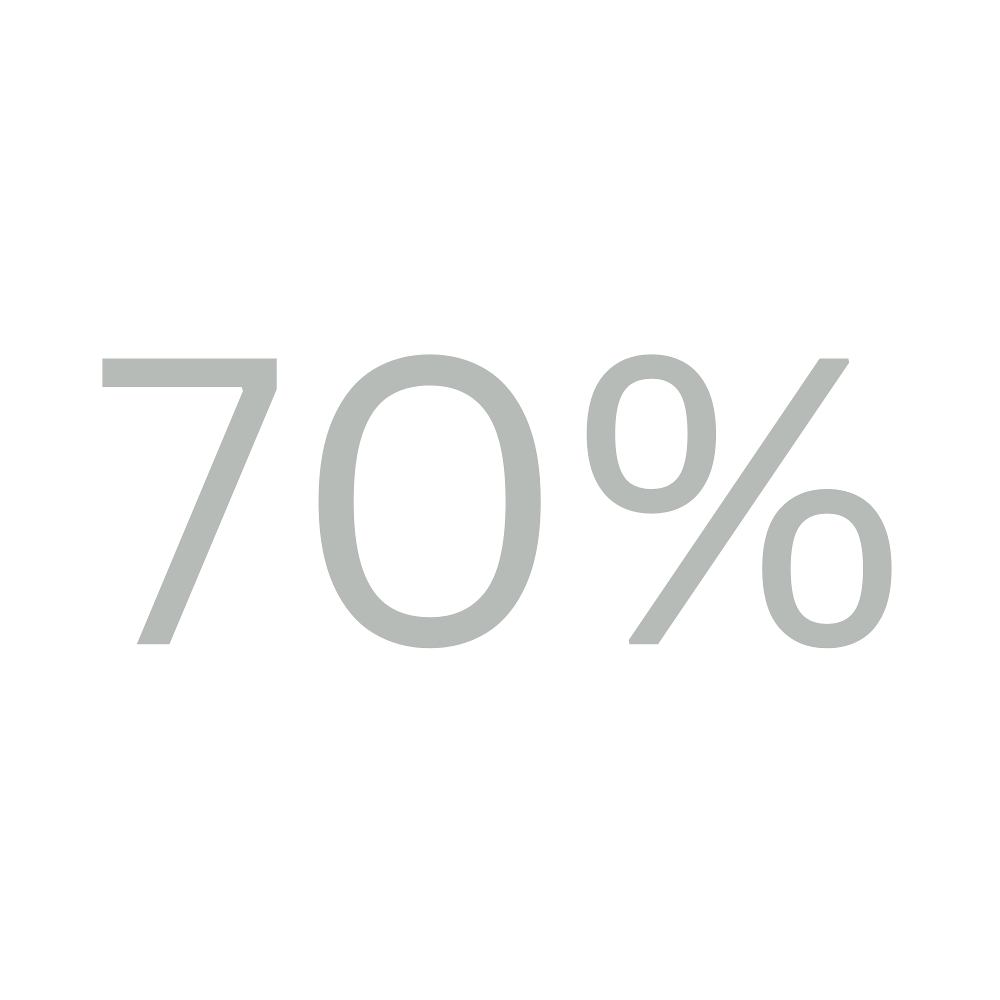 Texto en la imagen que indica '70%' en letras grandes y grises sobre un fondo negro.