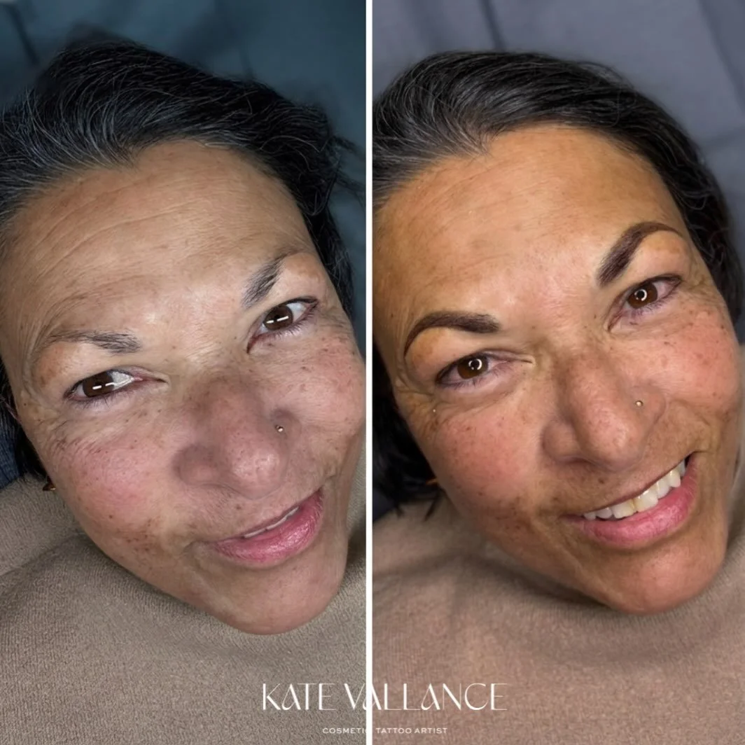 This gorgeous soul came to me needing structure to her brows, particularly those pesky tails that disappear over time. 

What a difference a good set of brows make to the face! 

My jam: Russian Ombr&eacute; here. Defined without being sharp or inten