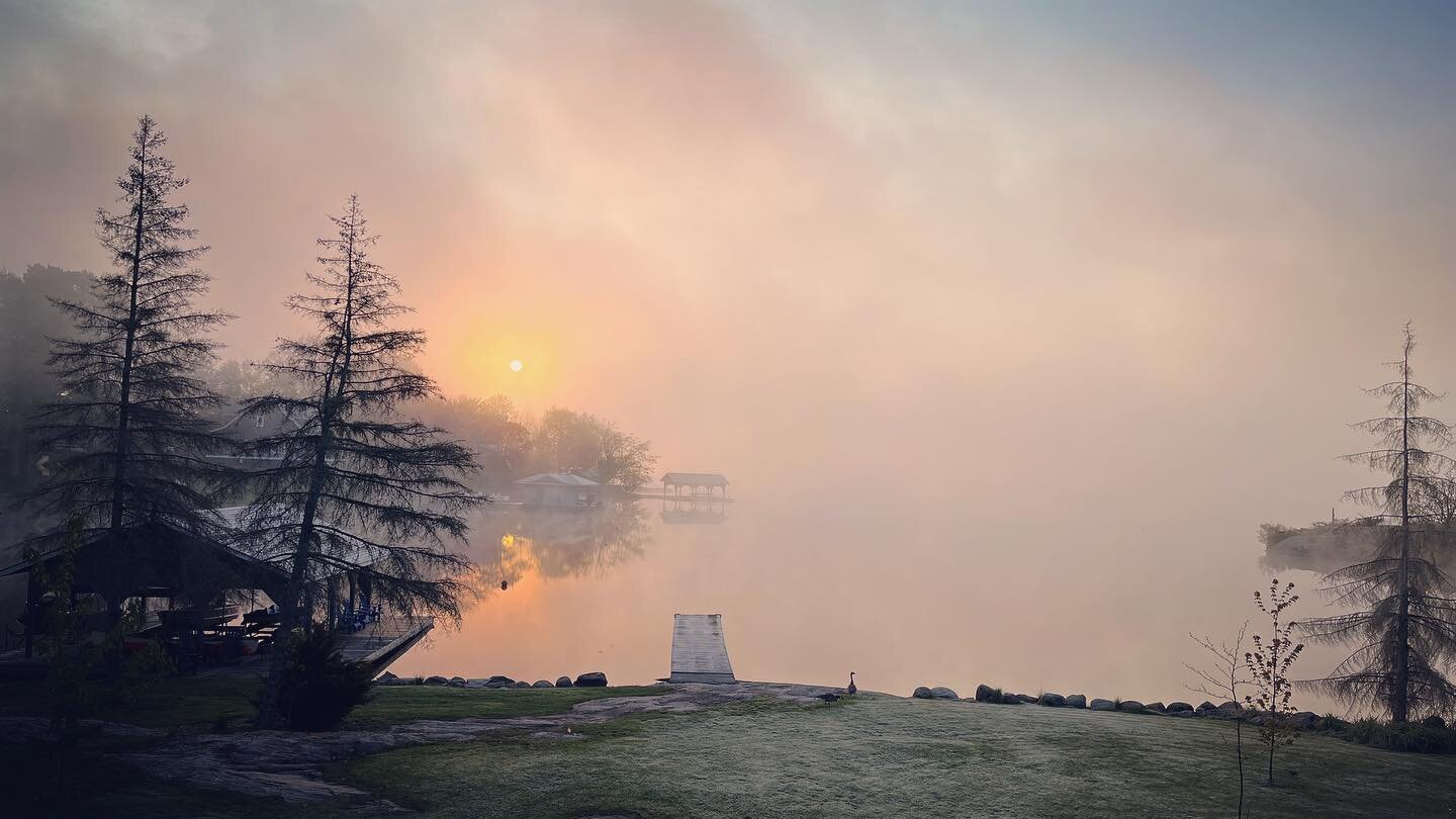 Misty morning on Little Lake.