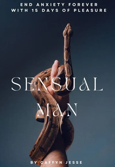 Book cover titled "Sensual Man" by Caffyn Jesse.