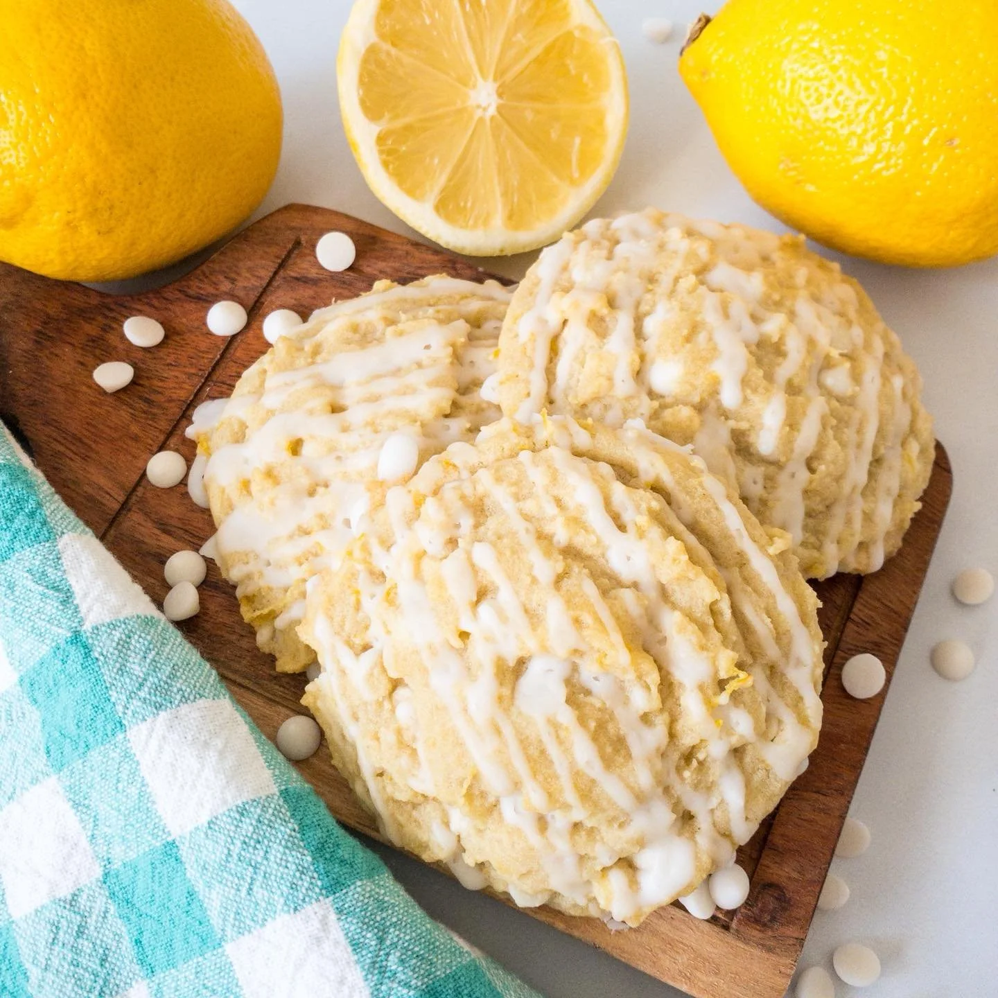 Treat mom with these lemon white chocolate cookies! They&rsquo;re a favorite in our household. Preorder now on the website. Link in bio.