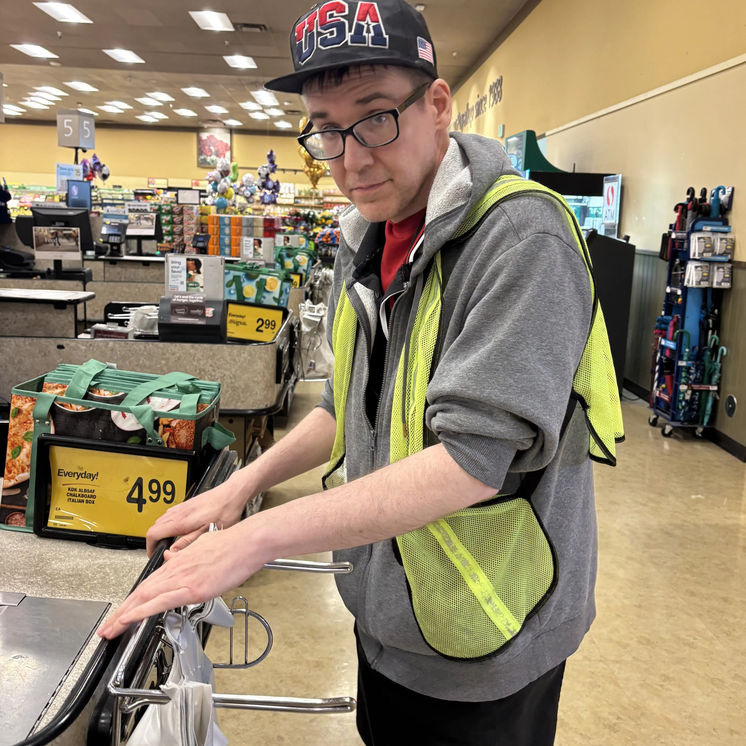 John M working at Safeway