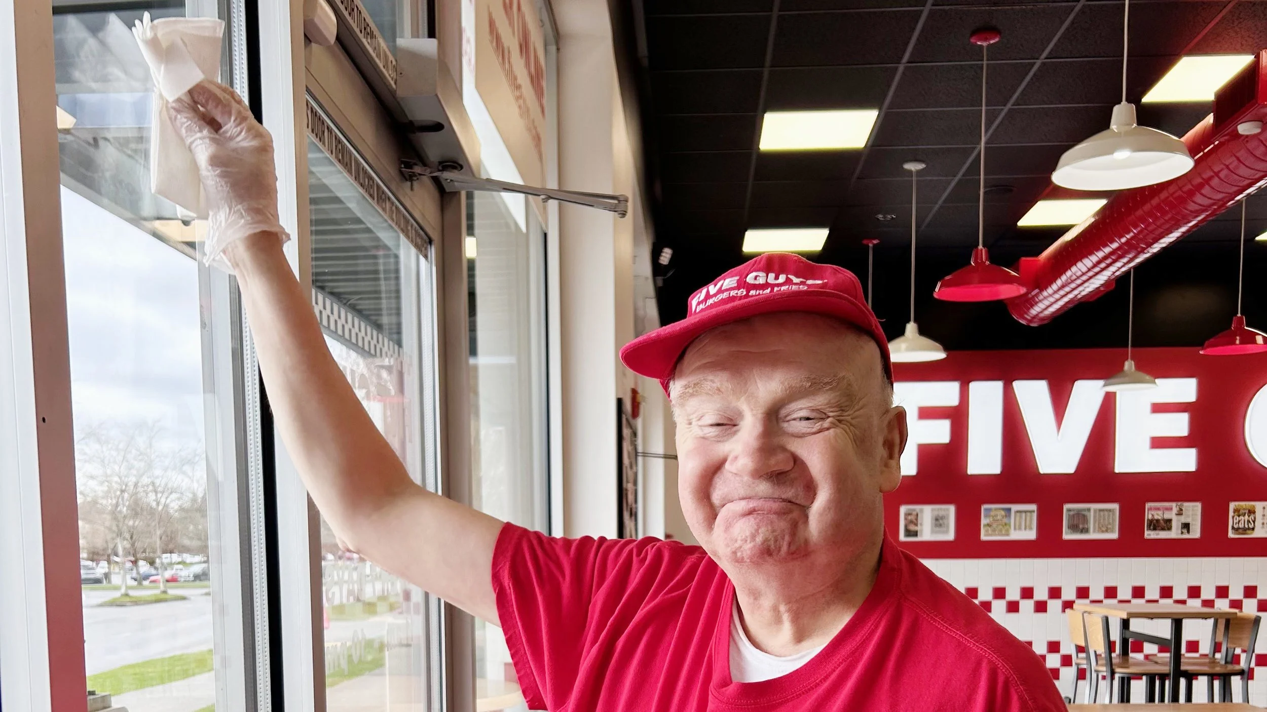 How a lobby attendant at Lakewood's Five Guys found exactly the job he wanted