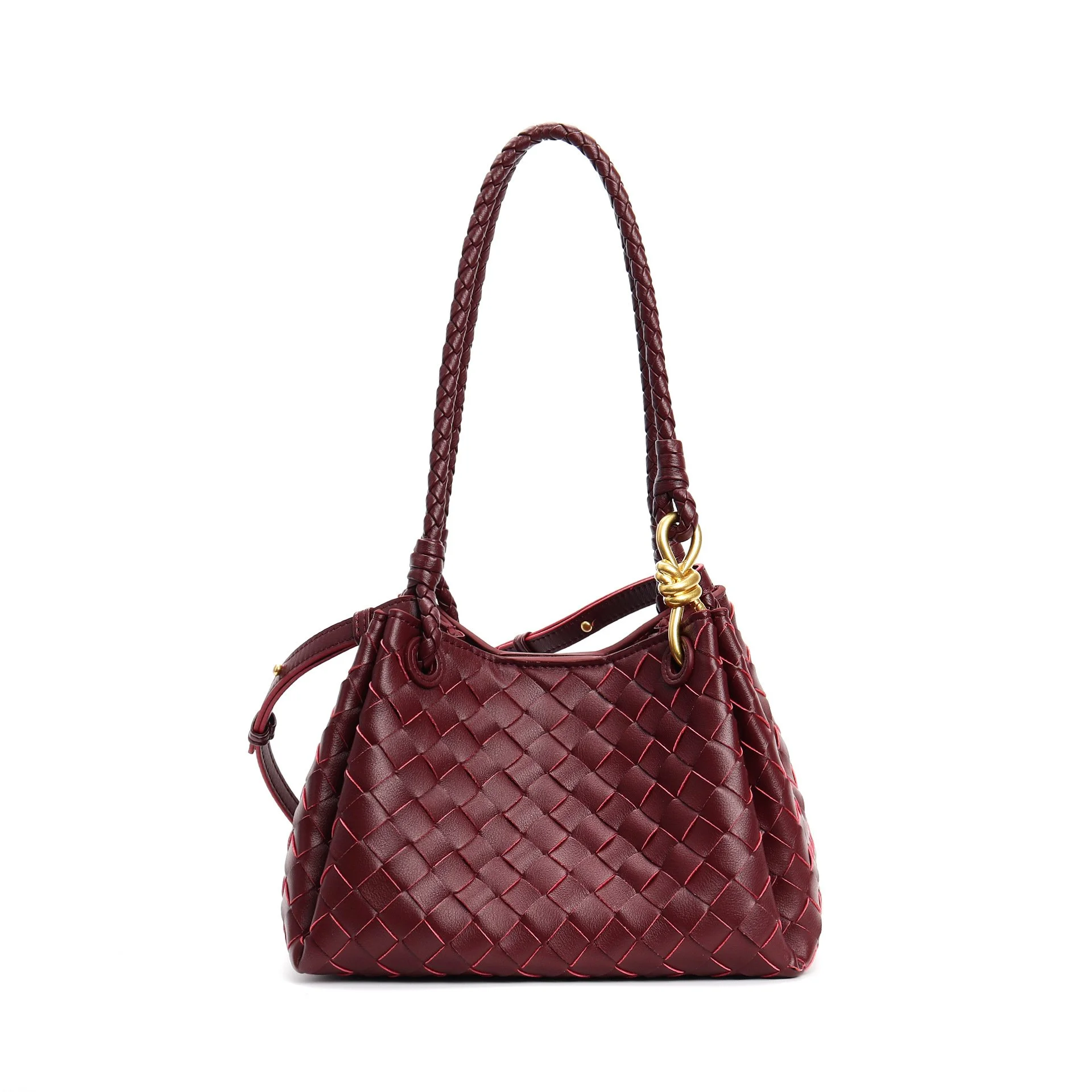 The Soho Two-Layer Cowhide Leather Weave - Burgundy**(PRE-ORDER ONLY)