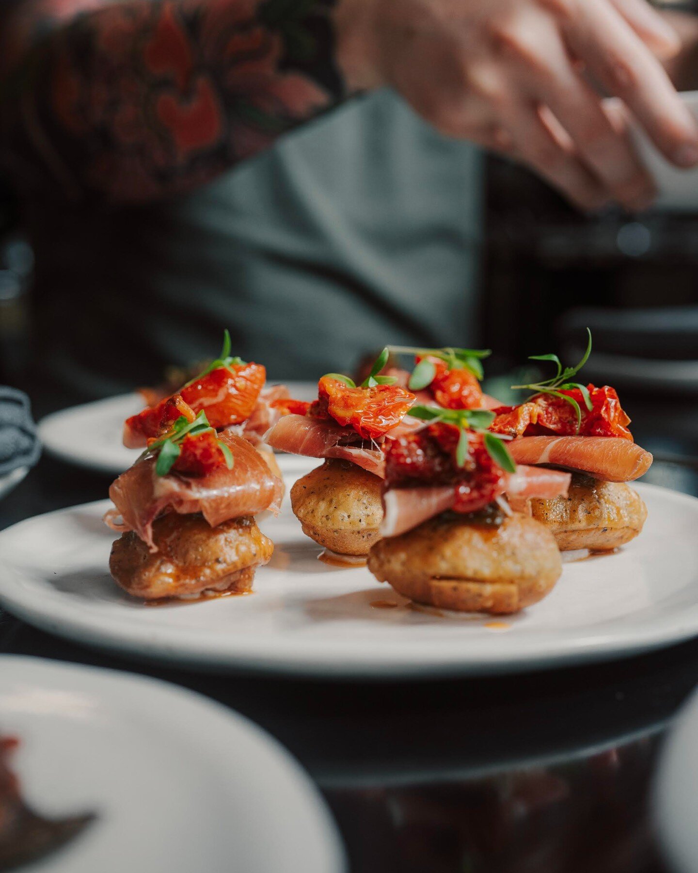 GNOCCO FRITTO &bull; ROSELLA RICOTTA &bull; PROSCIUTTO &bull; SUN DRIED TOMATO &bull; NATIVE PEPPER