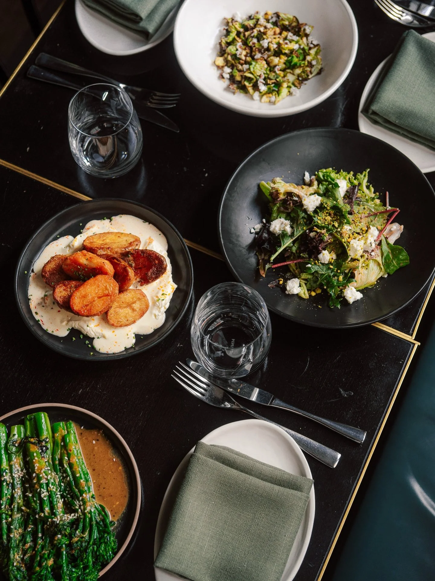 Corella sidekicks. Roast potatoes. Charred broccolini. Charred Brussel sprouts. Leaf salad. 

Book your table this week.