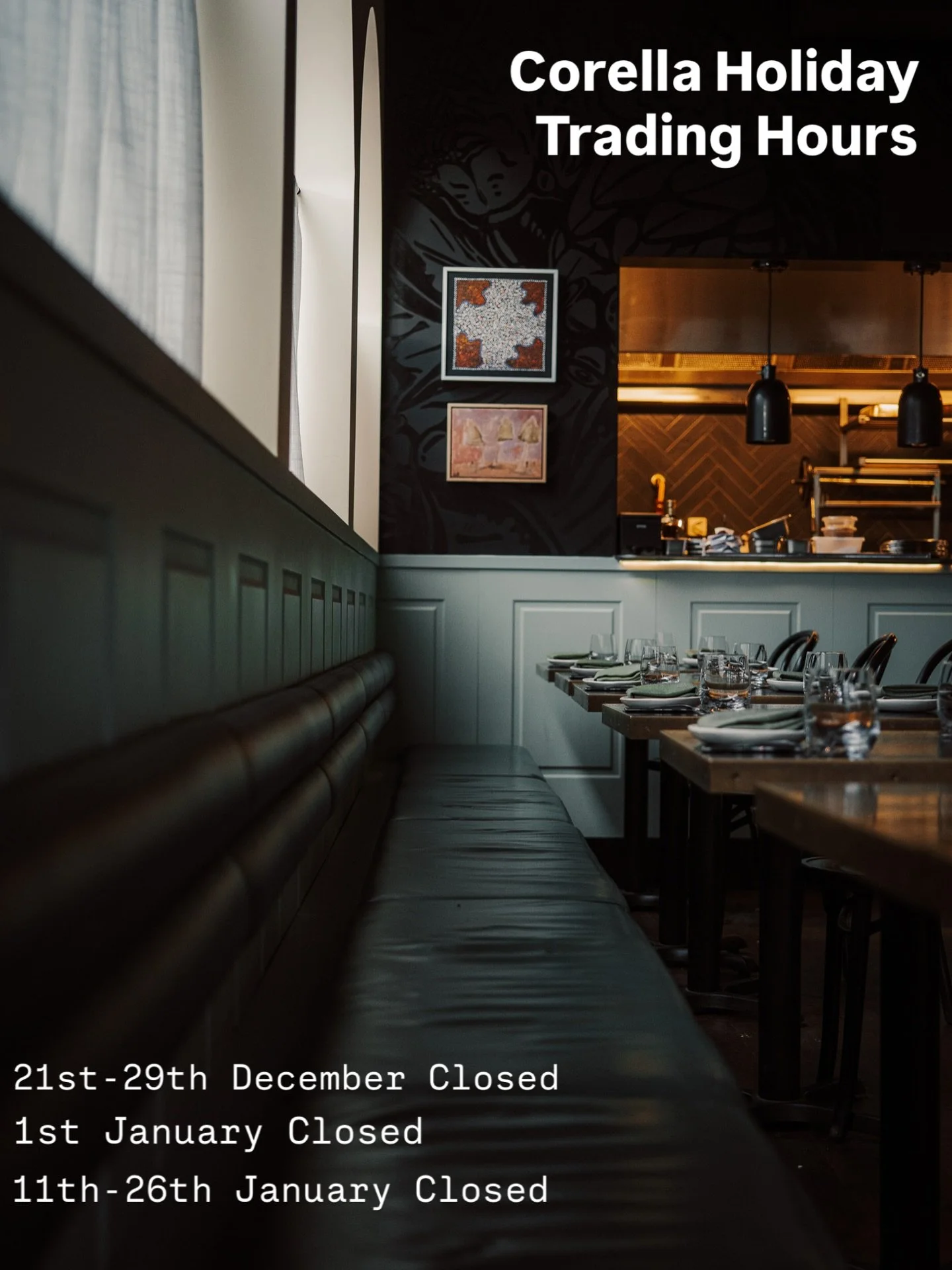 What a year 🥂🎄 A huge thank you to everyone who&rsquo;s supported us. Our holiday break runs Dec 21&ndash;29, and we&rsquo;re back in action for New Year&rsquo;s Eve (details soon 👀). Closed Jan 1, open Jan 2&ndash;10, then taking one last breathe