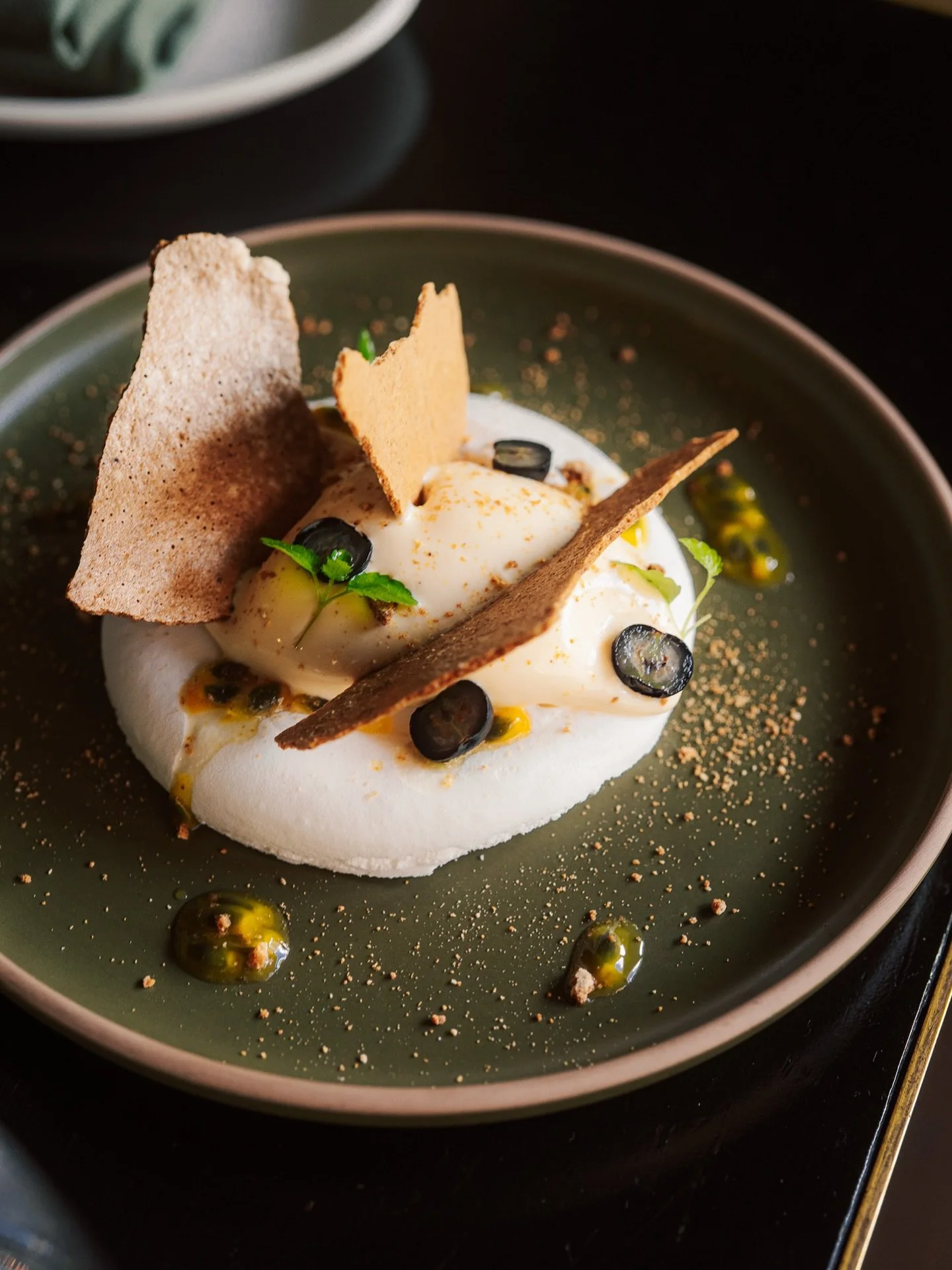 End your night the right way&hellip;

Lemon tart icecream, pavlova, almond dacquoise, passionfruit, blueberry. 

See you this weekend.