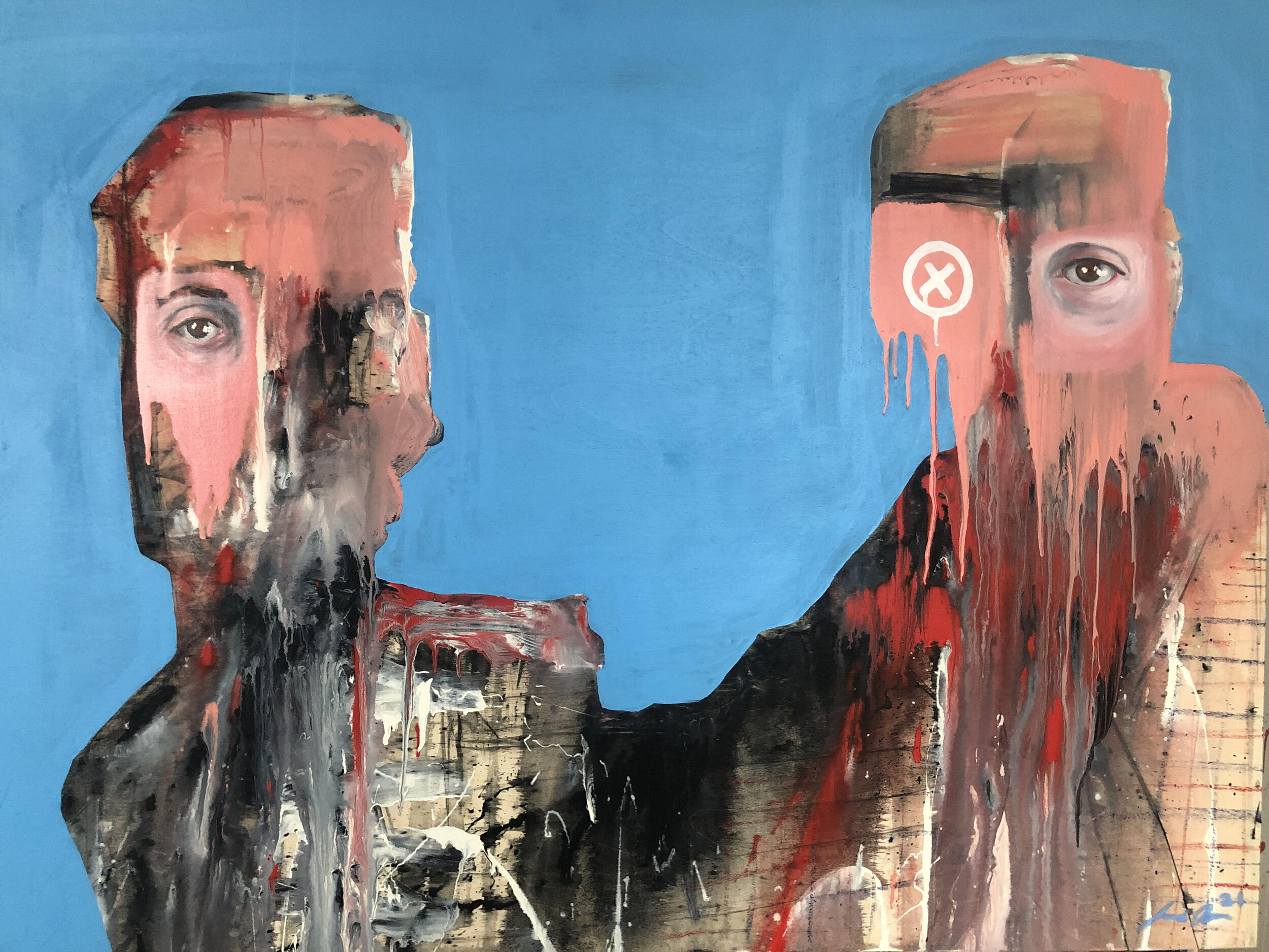 "A Legacy of Brutality"
Mixed media on wood panel 48 x 36 in.