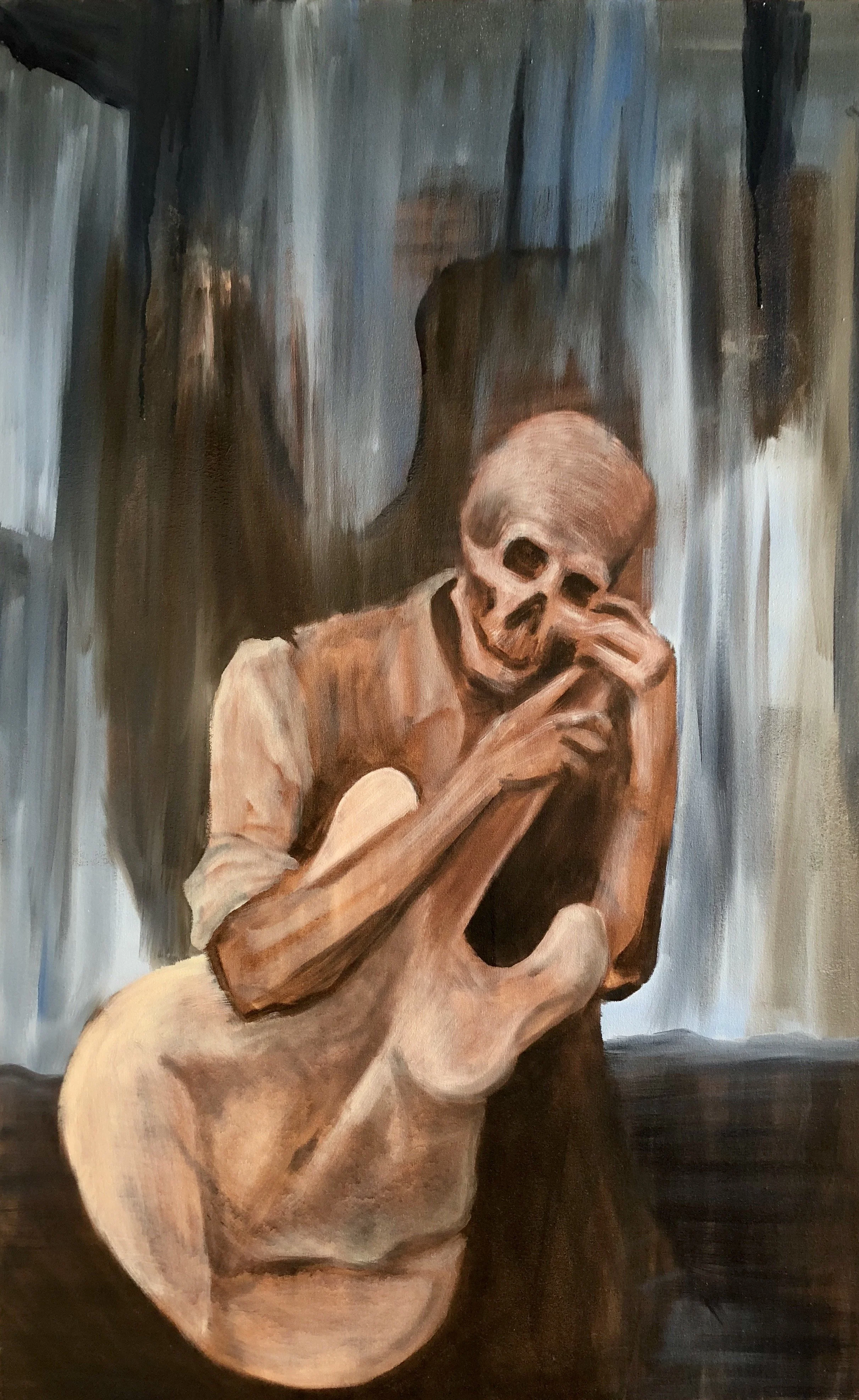 "Last Blues Man", 2018, 
Oil on canvas, 
48 in x 30 in