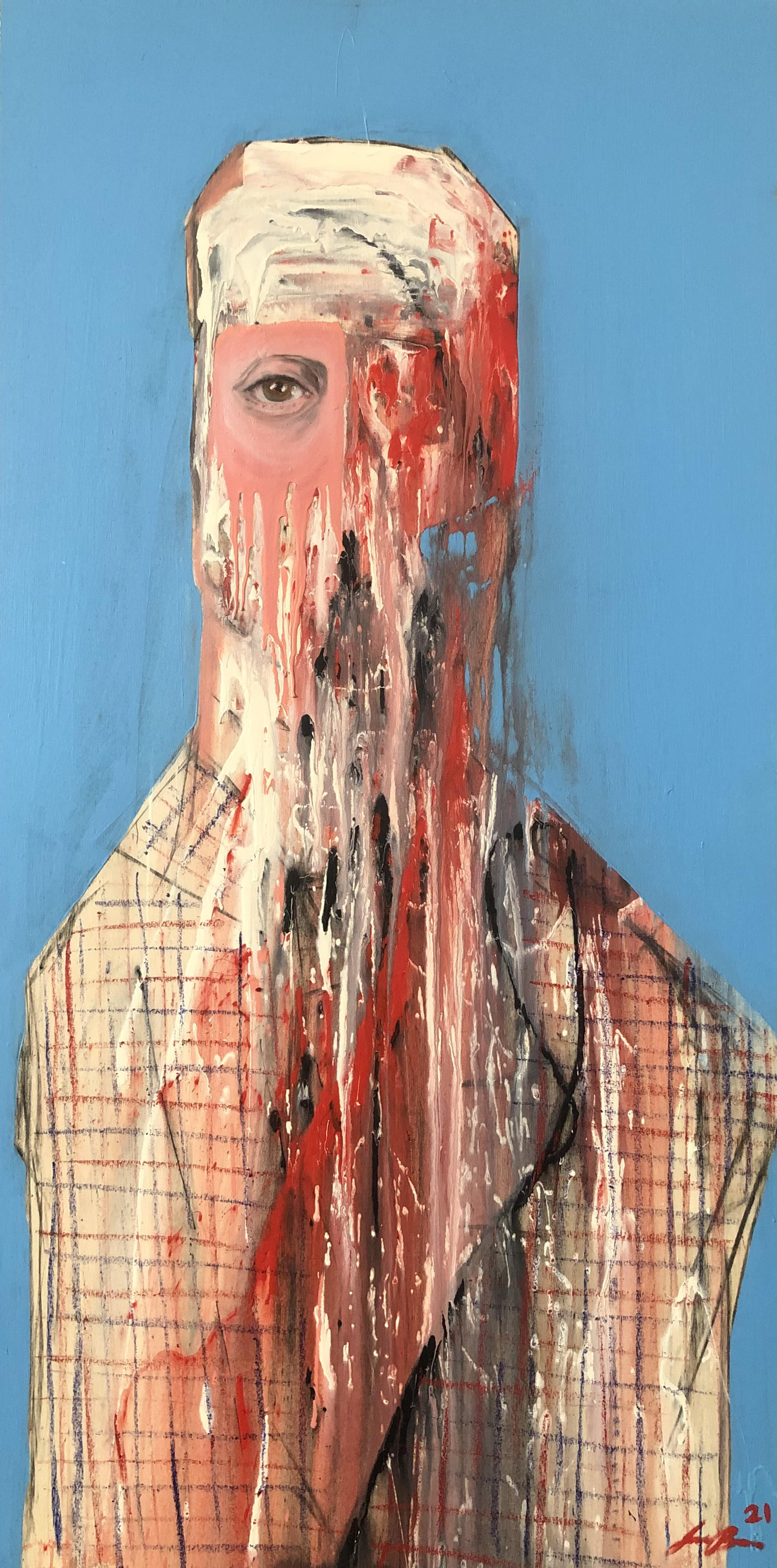 "Melt your Face"
Mixed media on wood panel
24 x 48 in.