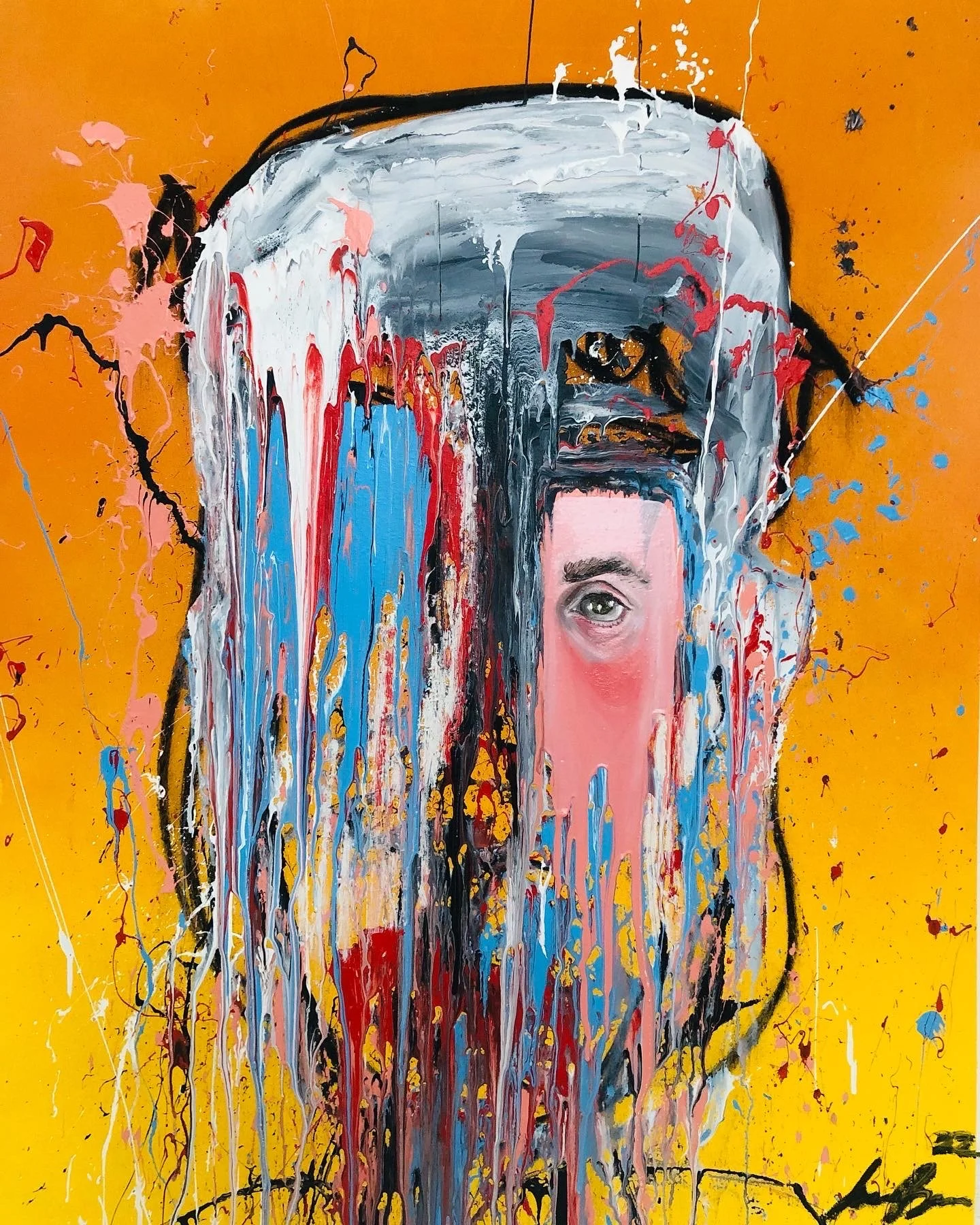 "Melt Your Face #3"
Mixed media on wood panel
30 x 40 in.