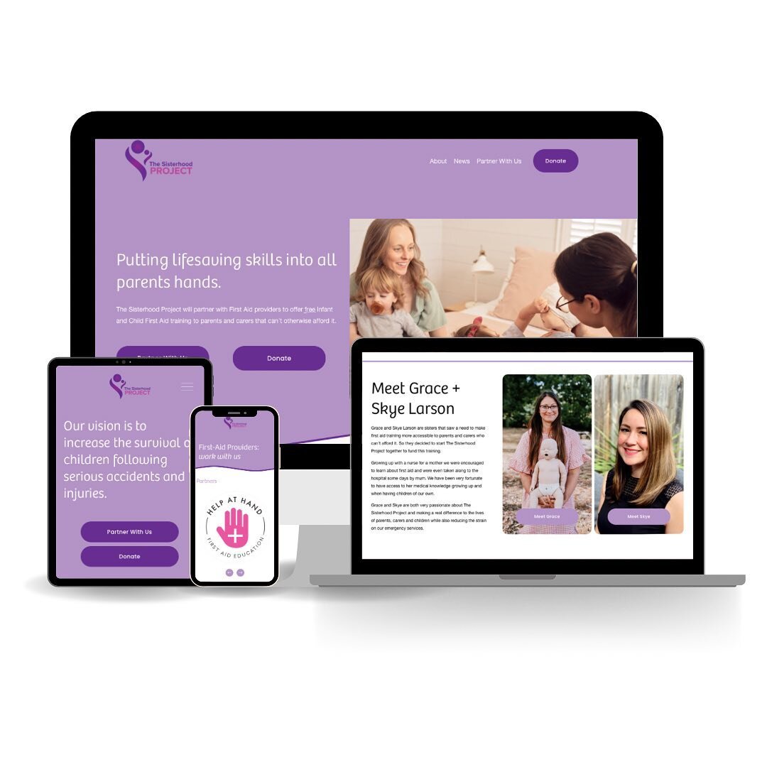 Congratulations to @the.sisterhoodproject for the successful launch of their new website! 

It was an absolute pleasure working with such amazing people who are passionate about providing free first aid training to vulnerable parents and carers acros