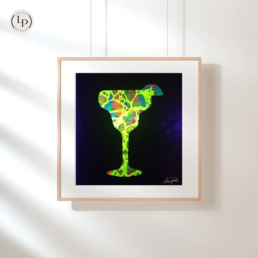 &ldquo;Lyme Cocktail&rdquo; is an electric fusion of chaos and chemistry &mdash; an original 12&rdquo; x 12&rdquo; mixed media painting. 

Vibrant, acidic greens and luminous undertones collide in a visual interpretation of tension, healing, and tran