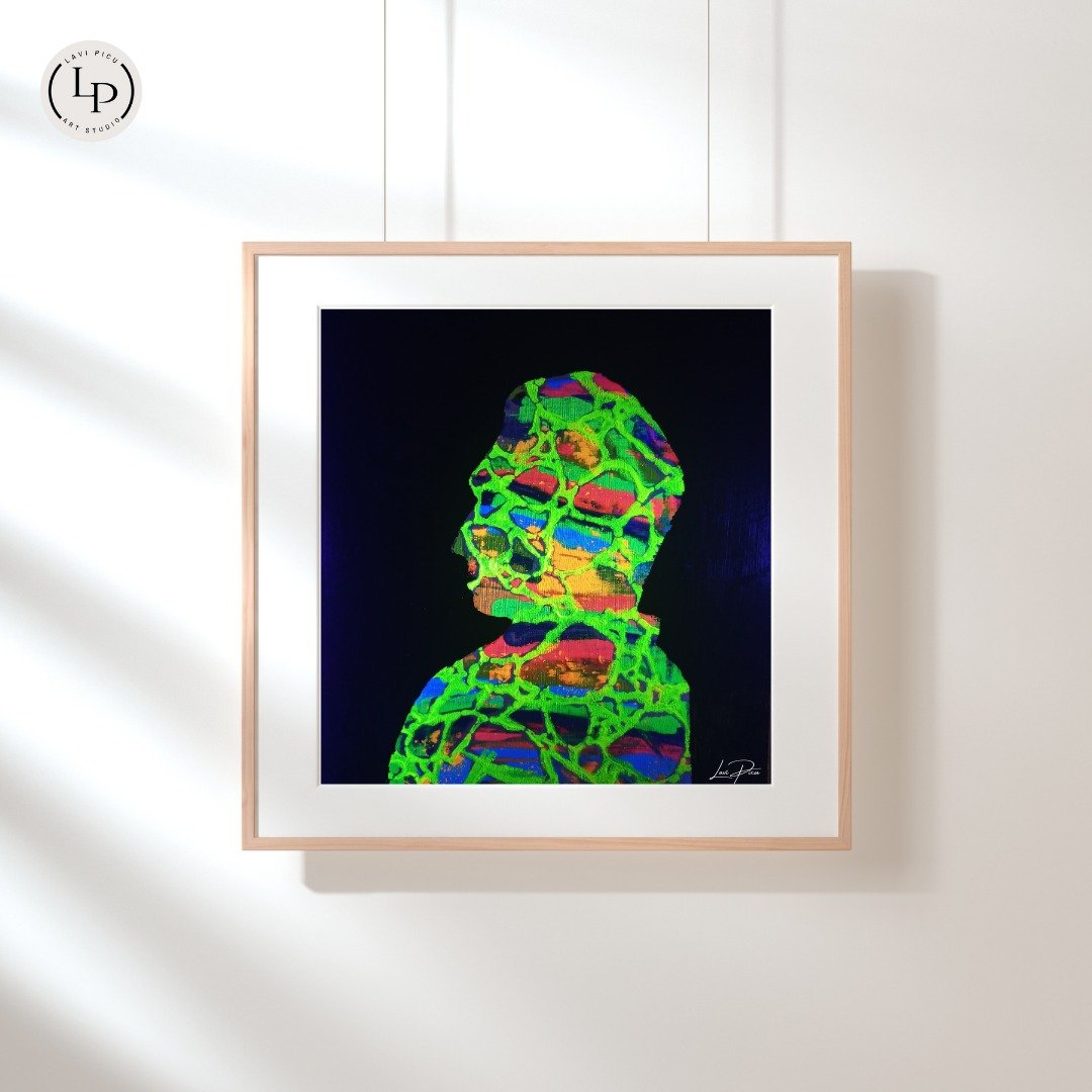 HIM

An exploration of light, presence, and quiet power.
HIM is an original 12&rdquo; &times; 12&rdquo; UV-reactive mixed media painting depicting a male profile captured in a moment of stillness&mdash;radiating strength, restraint, and introspection
