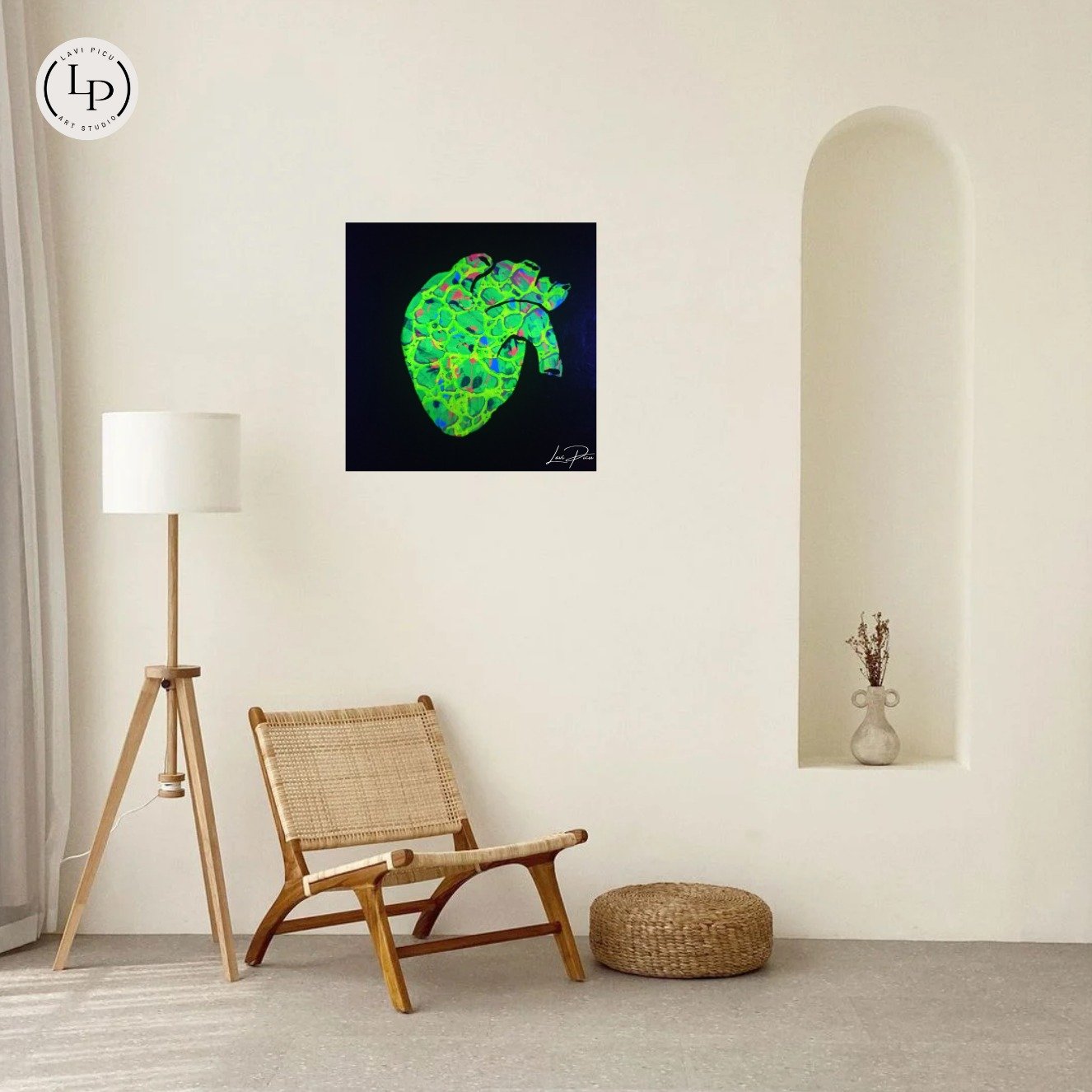 &ldquo;Heart Is a Dick&rdquo;
(also known as "Heart")

A pulse made visible &mdash; and complicated.

This original 20 &times; 20&rdquo; mixed media painting explores the rhythm of emotion through color, texture, and light, occupying the sp