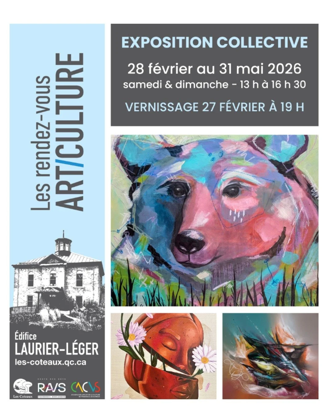 I&rsquo;m happy to invite you to the opening of the 4th Collective Exhibition of the Rendez-vous Art/Culture at the &Eacute;difice Laurier-L&eacute;ger 🌿

A spring celebration of creativity presented by the Route des Arts de Vaudreuil-Soulanges (RAV