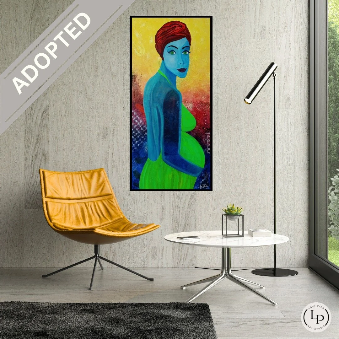 I don&rsquo;t paint portraits often. Which is why this one stayed close.

"Mommy Blue" held something I don&rsquo;t access easily, a presence that lingered longer than expected.

She&rsquo;s found a new home. And what she means there, is no