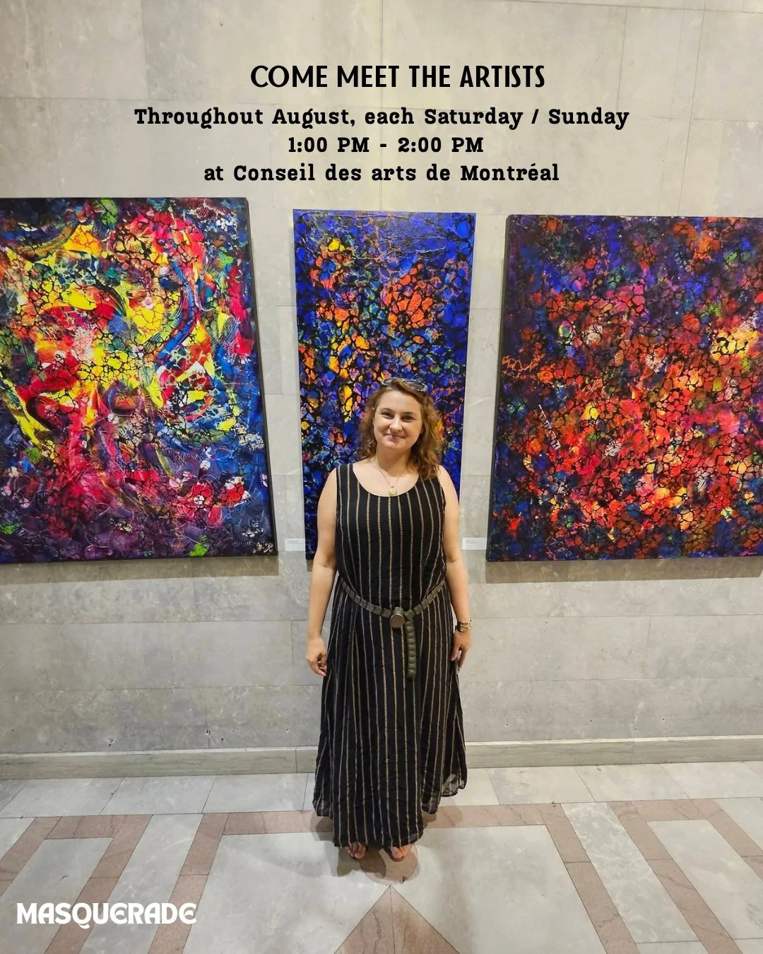 Join artists @lavi.picu and @liliancuer every Saturday and Sunday from 1&ndash;2 PM for a guided tour of MASQUERADE: Acts of Defiance.

We'll take you through the exhibition, share the stories and ideas behind the works, talk about our artistic pract
