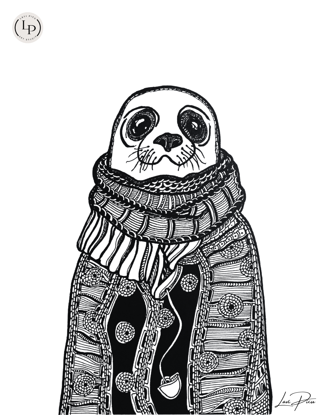Mr. Seal - 15" x 11"