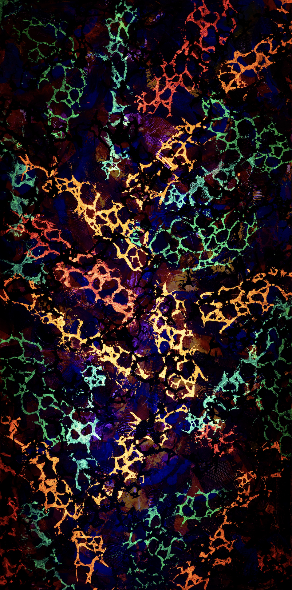 Bargaining (seen in UV light) - 48" x 24" x 1"