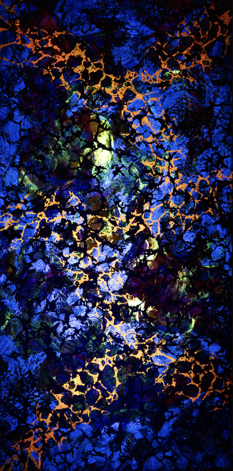 Anger (seen in UV light) - 48" x 24" x 1"