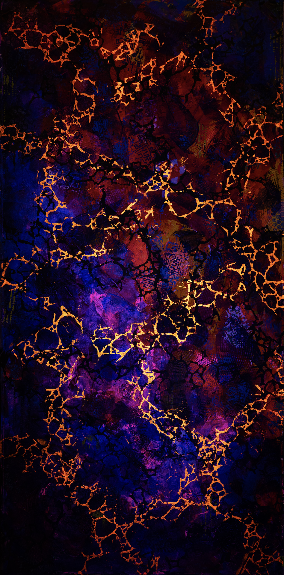Masquerade 1 (seen in UV light) - 48" x 24" x 2"