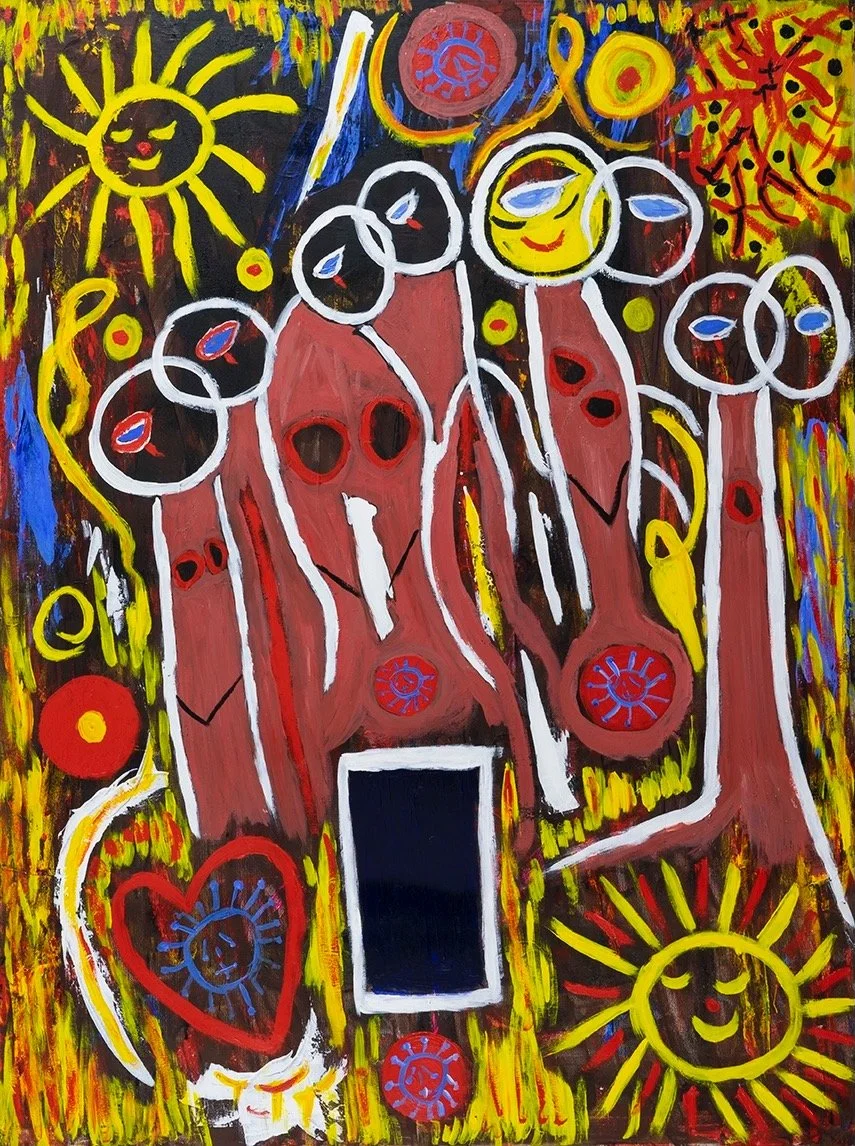 "Pandemic," acrylics on cans. 48x36 in. DM for more information.