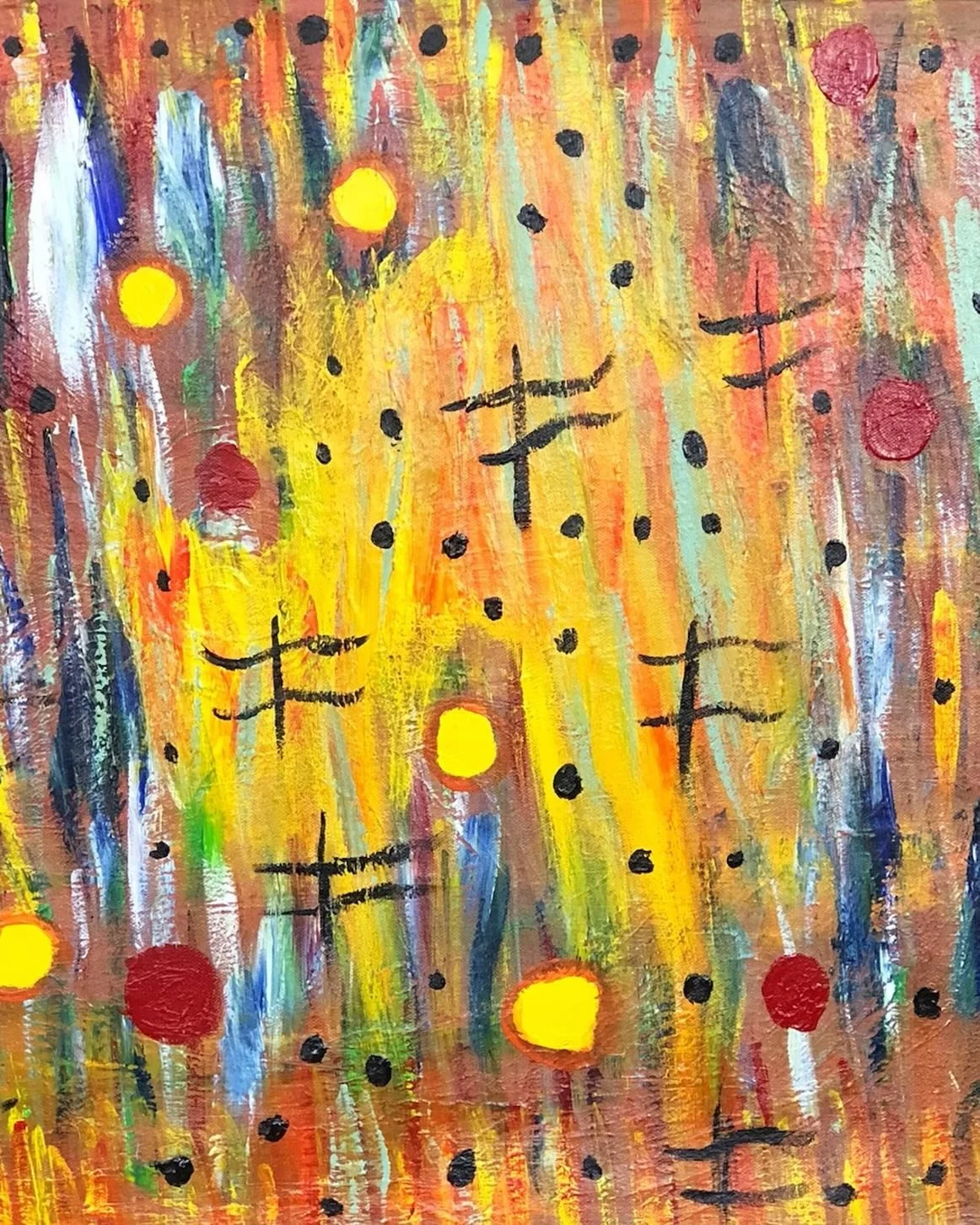 &ldquo;Spike cat&rdquo; acrylic on canvas, 20x24 in