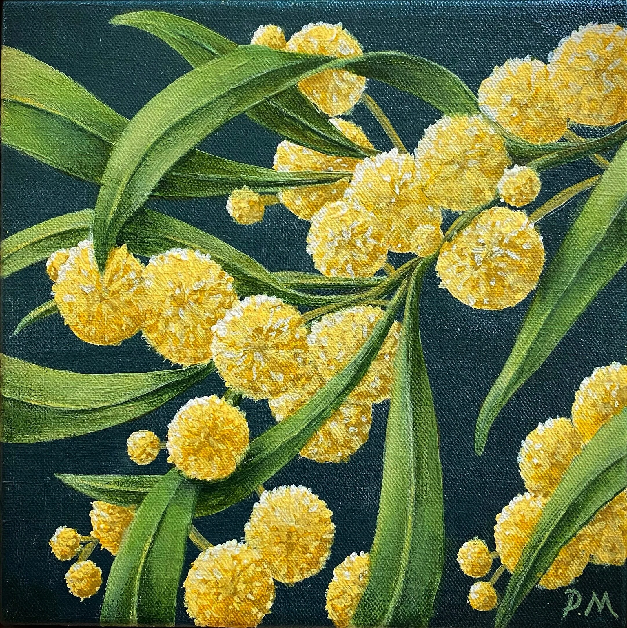 Golden Slumber - 20x20cm Acrylic on Canvas