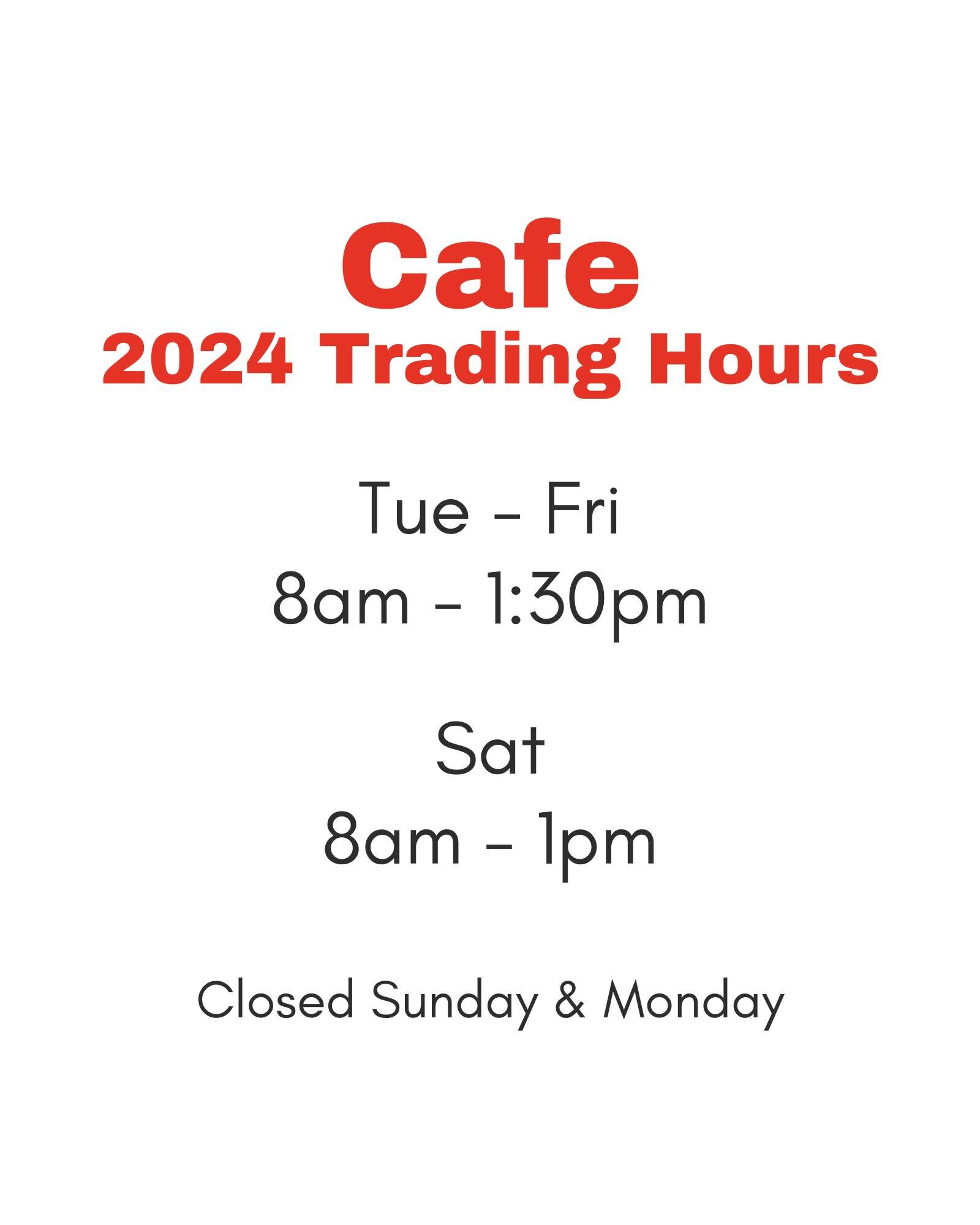 Here is this year's updated trading hours! See you very soon!