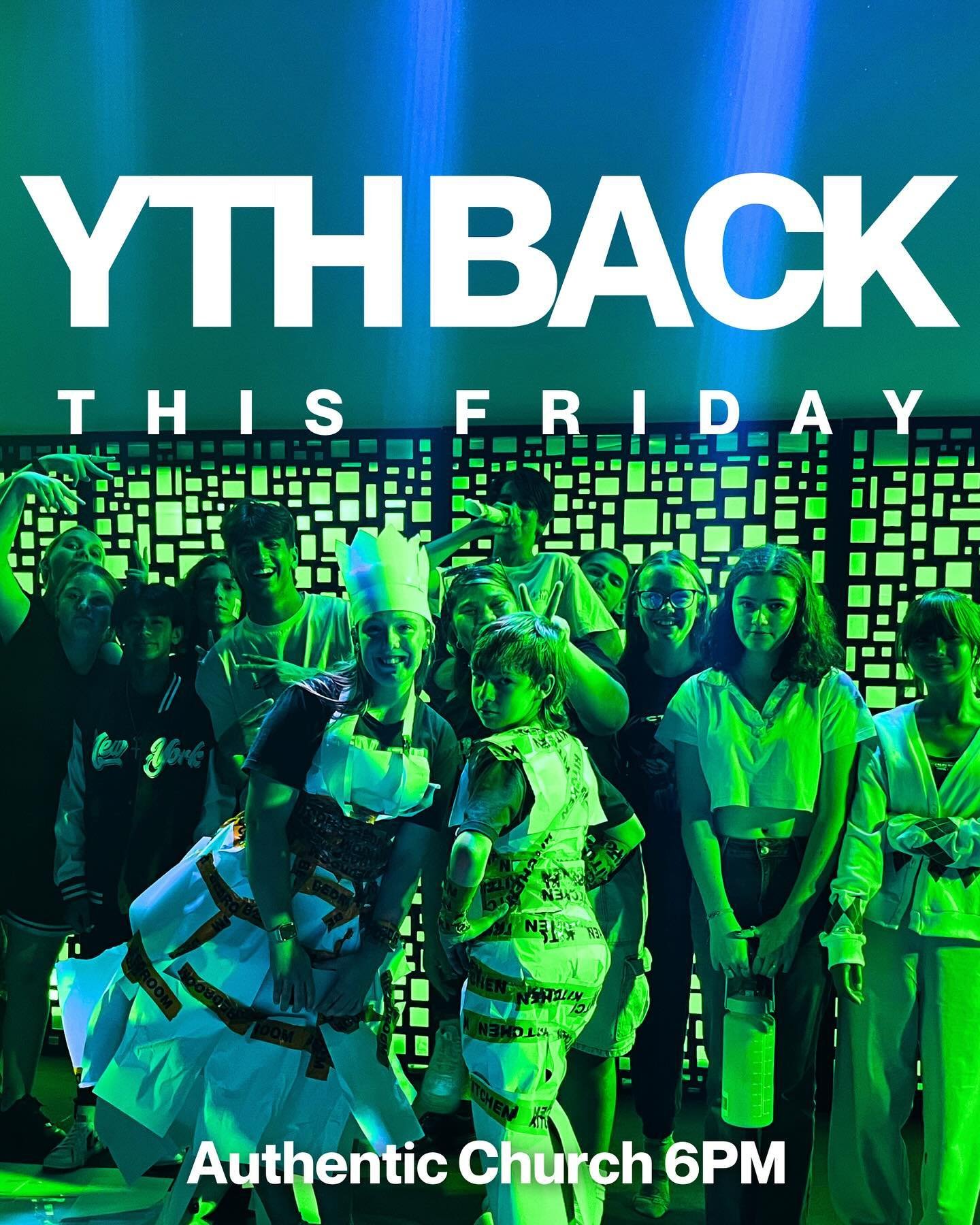 YTH BACK, TELL EVERYONE 🗣️ 
-
We are back for Term 2 from this Friday, and it&rsquo;s gonna be unreal 🔥 Term calendar coming soon, stay tuned for more info&hellip; 🤝

FOOD
HANGS
BIBLE
MUSIC

We&rsquo;ll see you on Friday