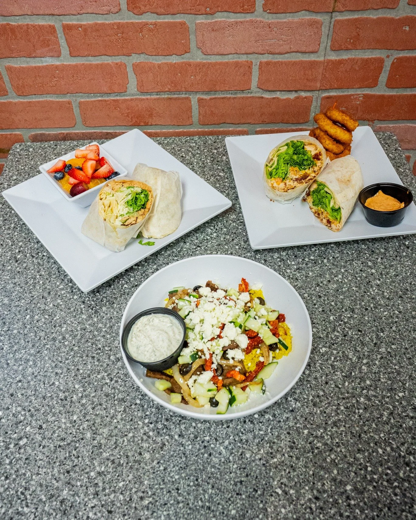 Fresh, flavorful, and made just for you. 🥗🌯
Come try some of our delicious and refreshing favorites&mdash;like the Chicken Club Wrap, Caesar Wrap, and Greek Salad. Perfect picks for a light and satisfying meal!
