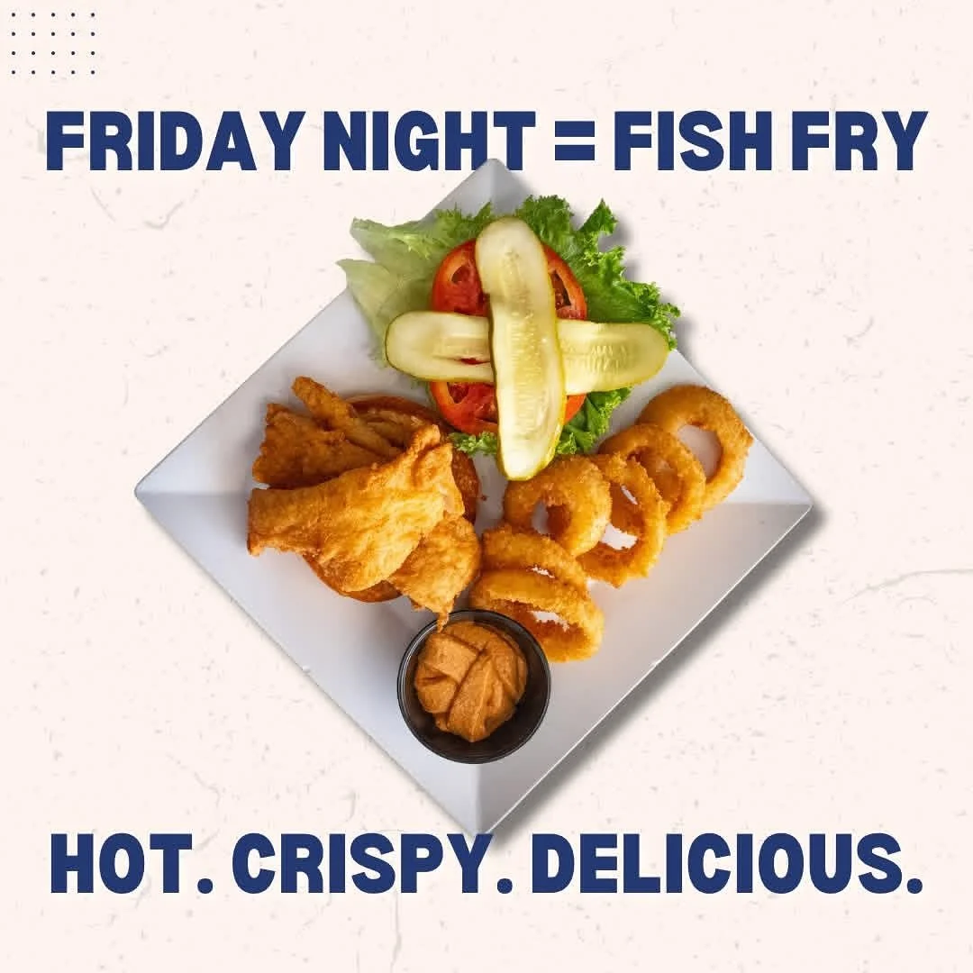 Happy Friday! 🐟 

Tonight is our weekly fish fry. Pull up a seat and delight in our all you can eat specials. It&rsquo;s a Lakeland tradition 😉