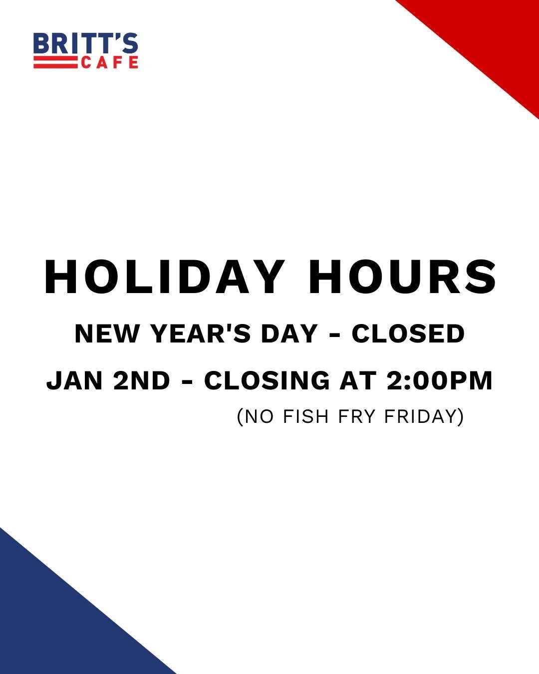 Holiday Hours Notice 🎉
We will be closed on New Year&rsquo;s Day, and on Jan 2nd we&rsquo;ll be closing early at 2:00 PM.

Thank you for your understanding&mdash;we&rsquo;ll see you soon!