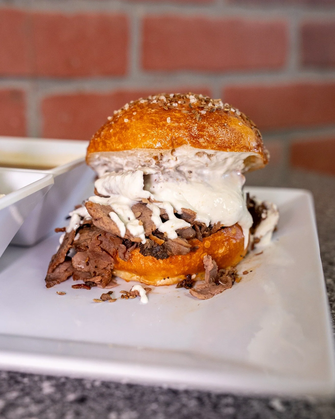Beef on a Weck Wednesday! 🥩
Hot shaved beef piled high on a Kimblewick bun, served with a side of au jus for dipping. A midweek favorite that never disappoints.