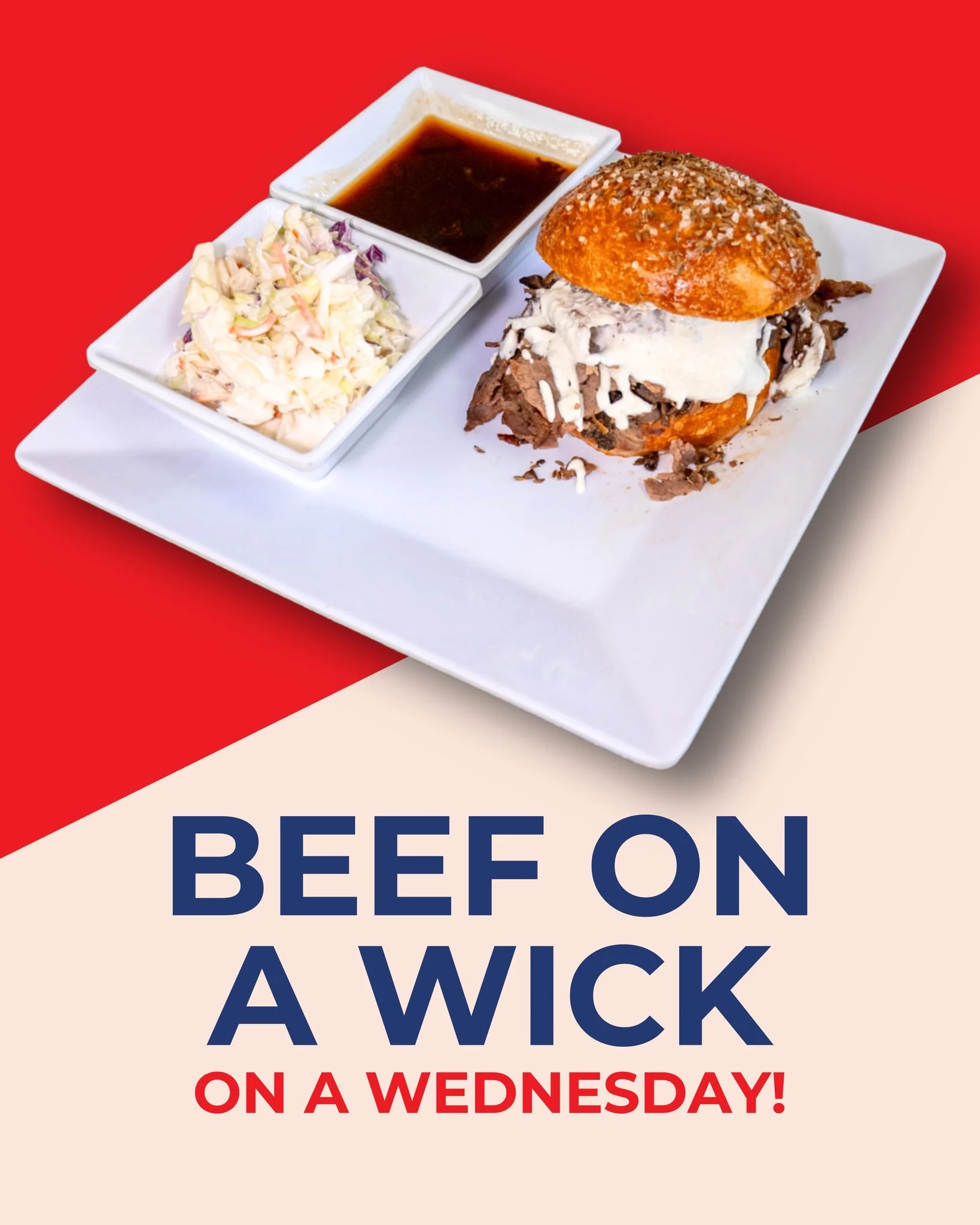 Happy Hump Day 🐪 Stop in for our Wednesday weekly special &mdash; hot shaved beef on a kimblewick bun with a side of au jus sauce!