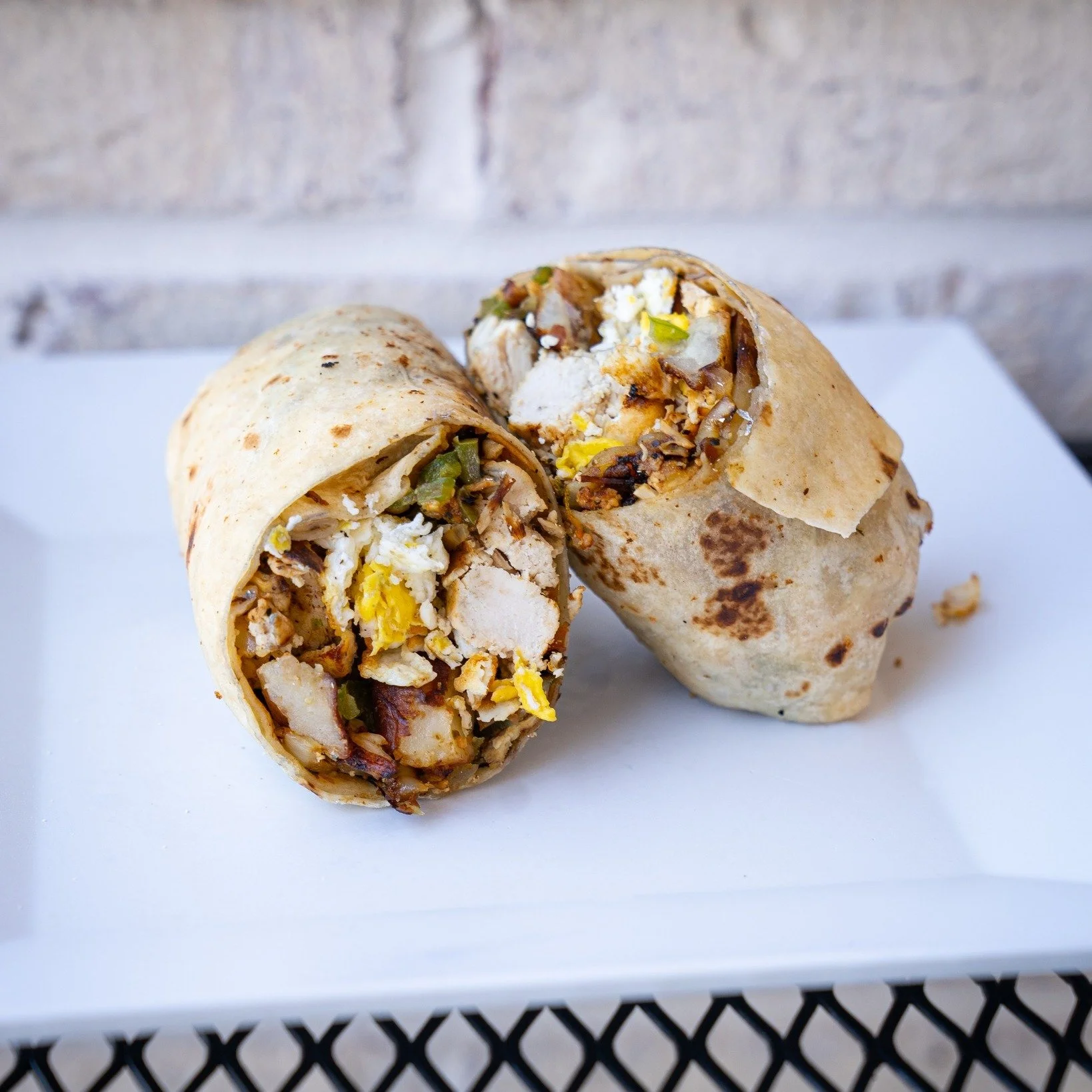 Wrapped up with everything you need for a good morning 🌯 A hearty breakfast burrito is ready for you!